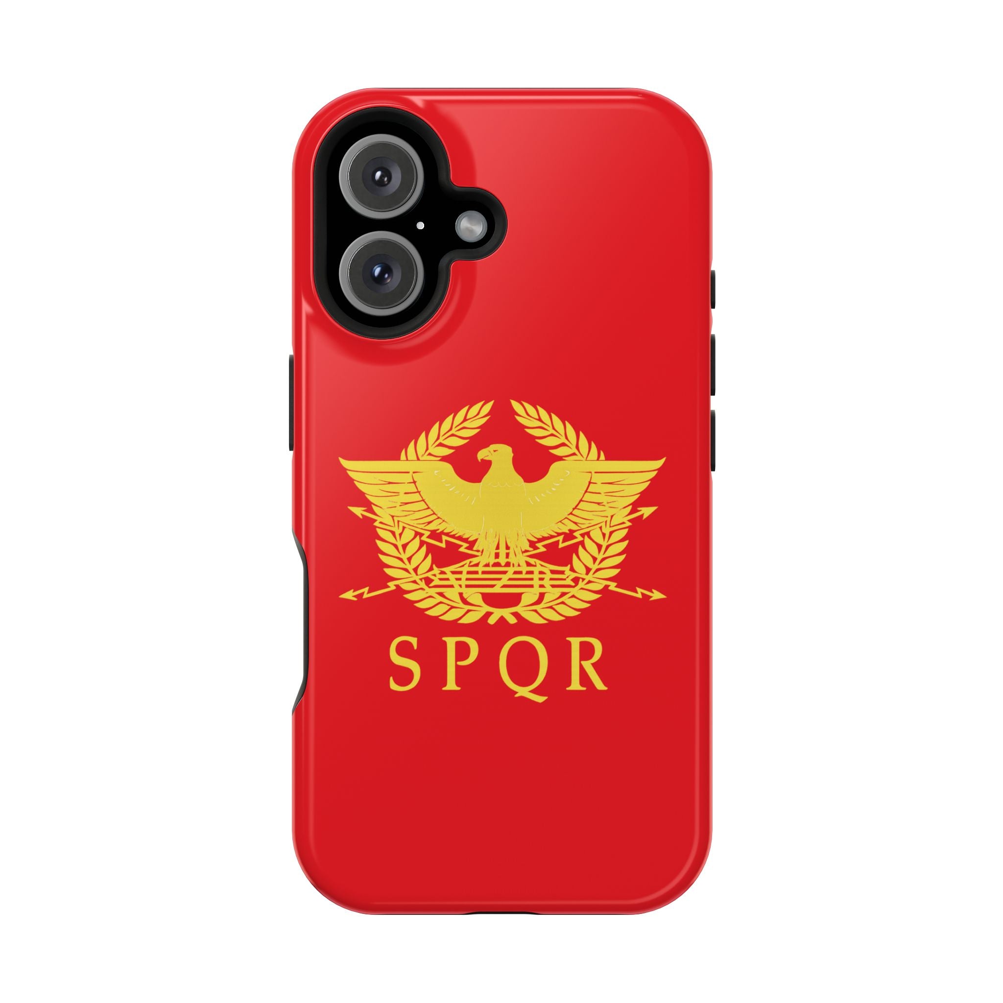 SPQR Gold Roman Eagle Symbol Red Magnetic Impact-Resistant Cases