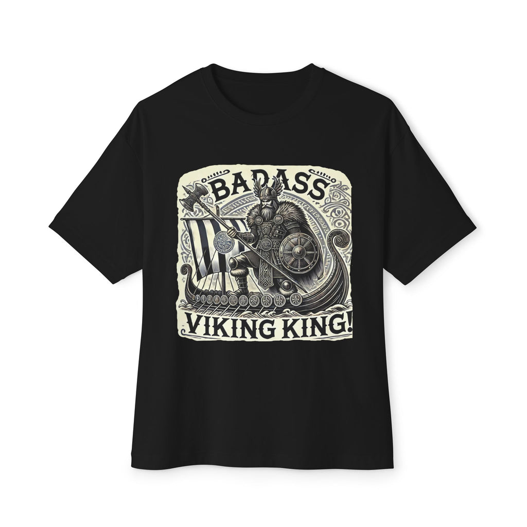 Badass Viking King Unisex Oversized Tee, Viking Shirt, Graphic Tee, Casual Wear, Gift for Him/Her/Teens, Norse Inspired Apparel