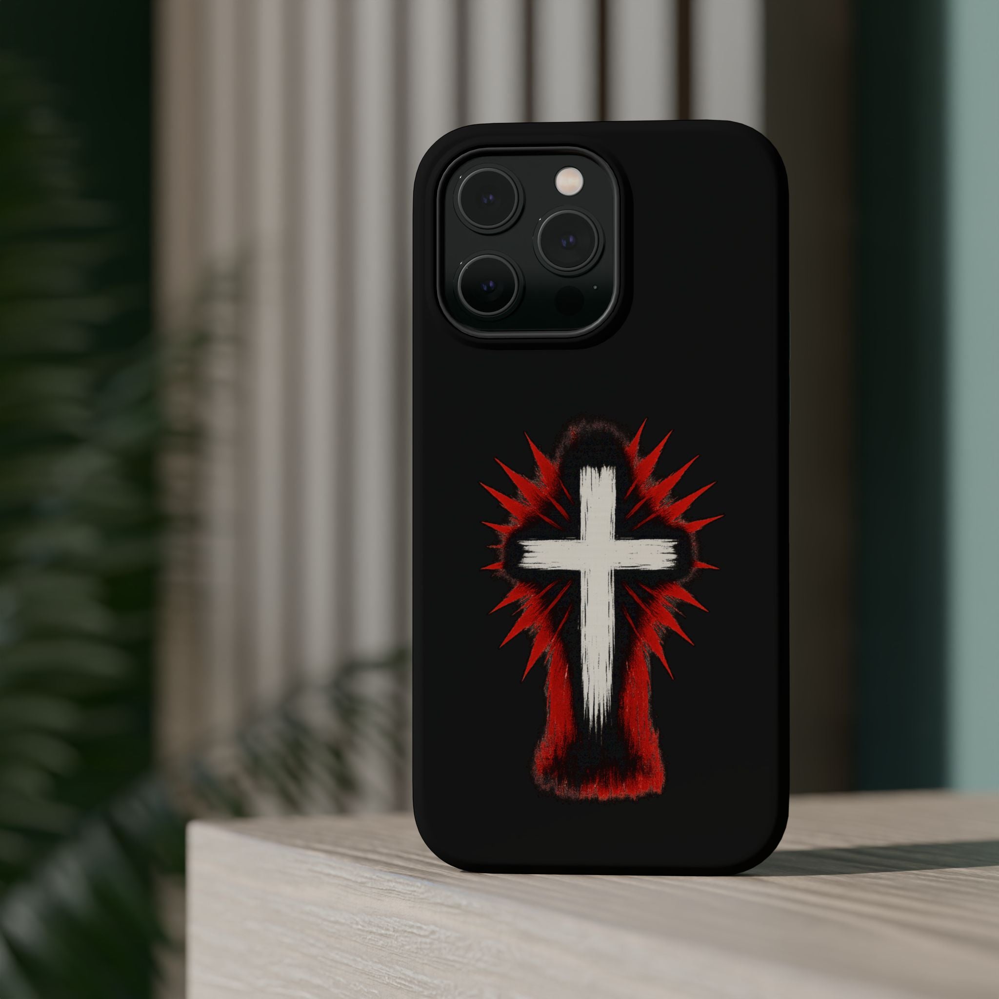Crucifix Magnetic Impact Resistant Phone Case