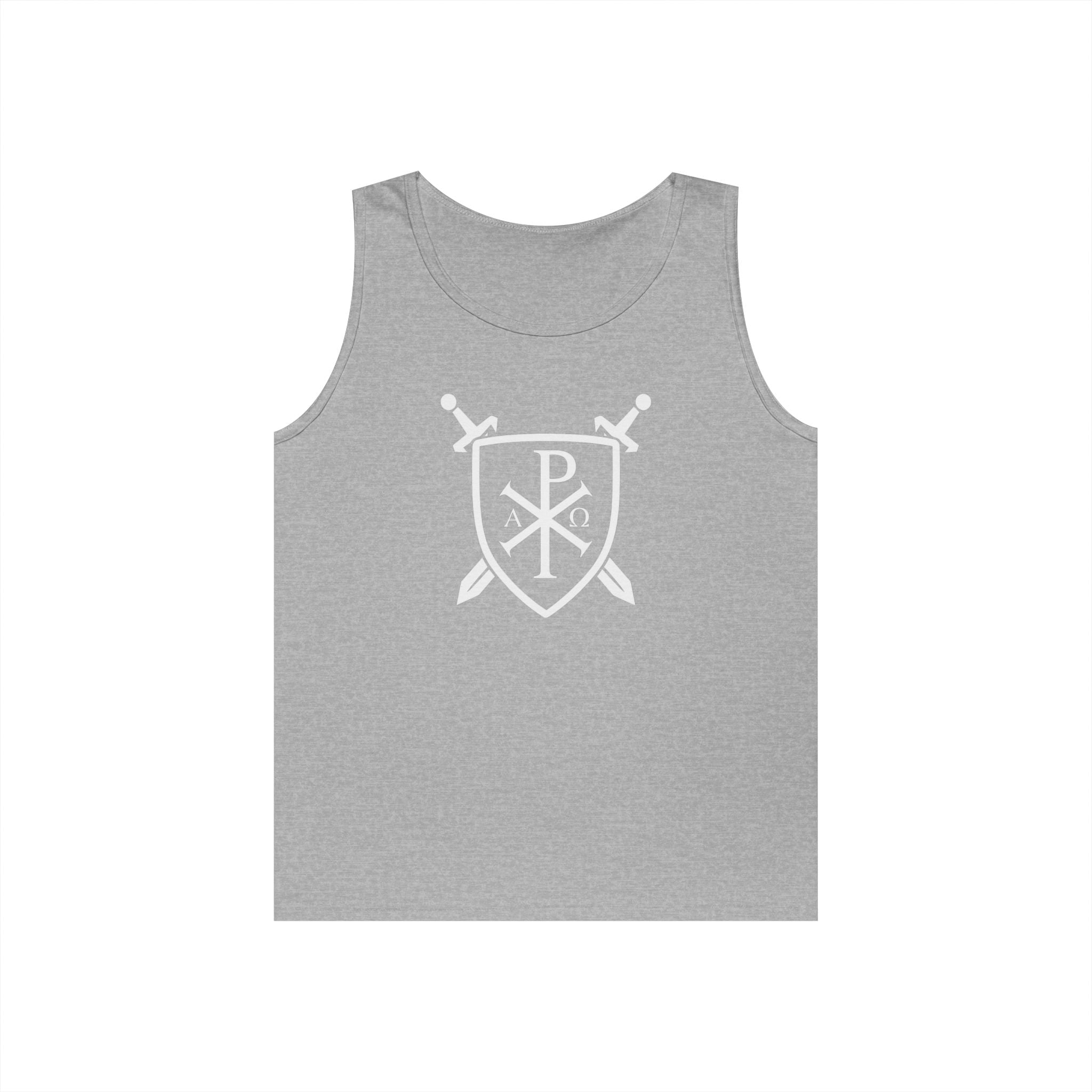 Unique Pi Chi Rho Crest Shield Design Heavy Cotton Tank Top
