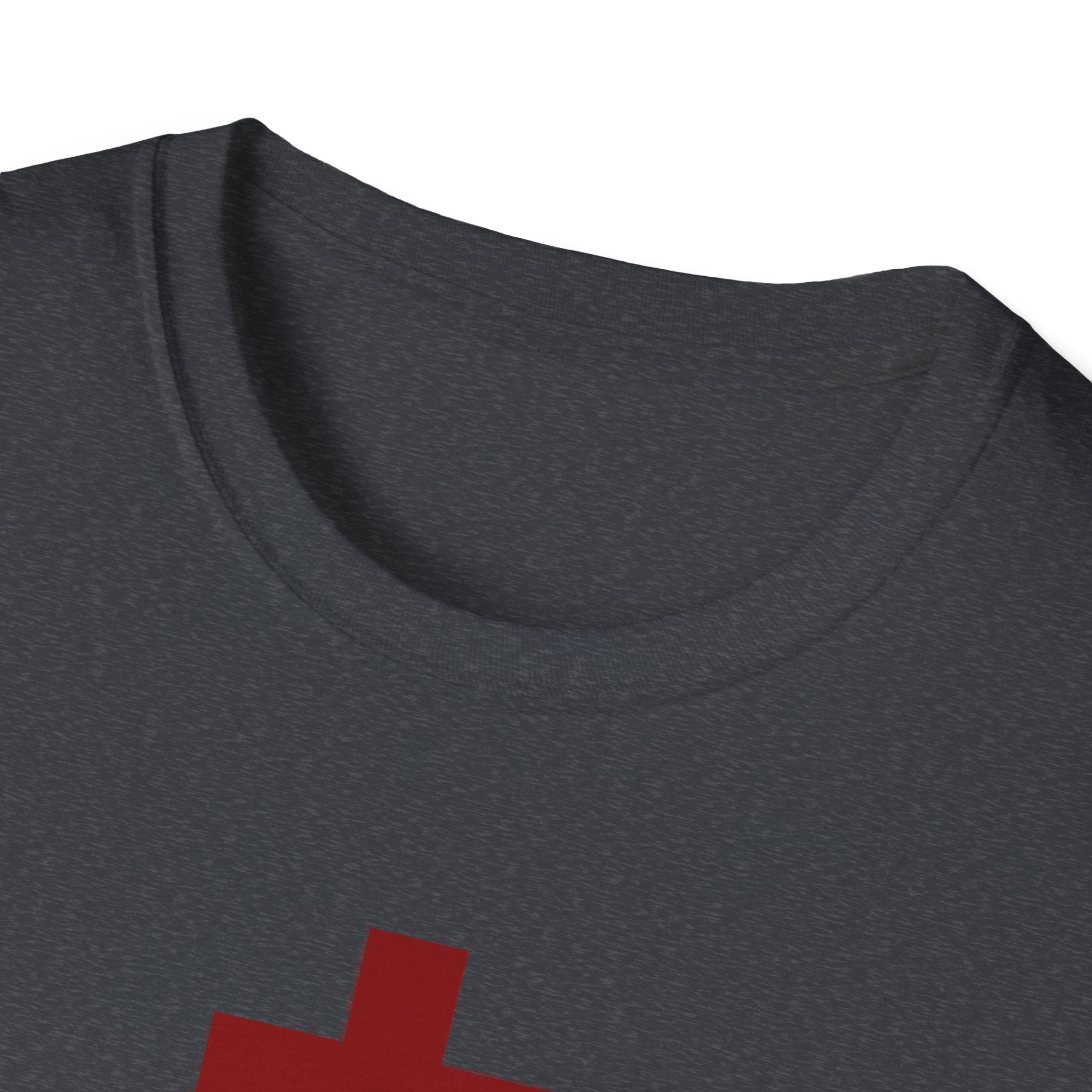 Crucifix Red Unisex Cotton Softstyle T-Shirt