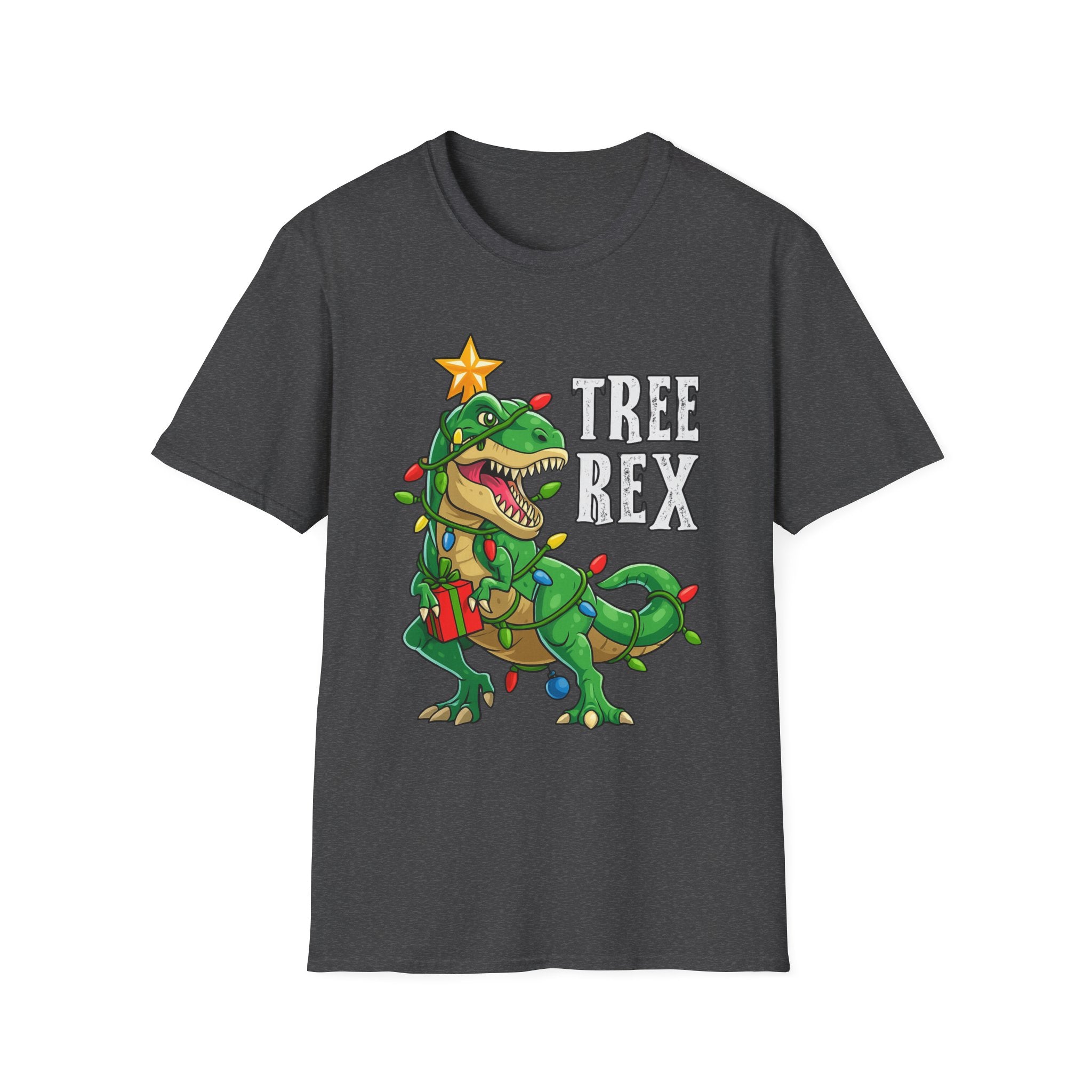 Christmas Tree Rex T-Shirt | Funny Dinosaur Holiday Tee | Festive Graphic Shirt