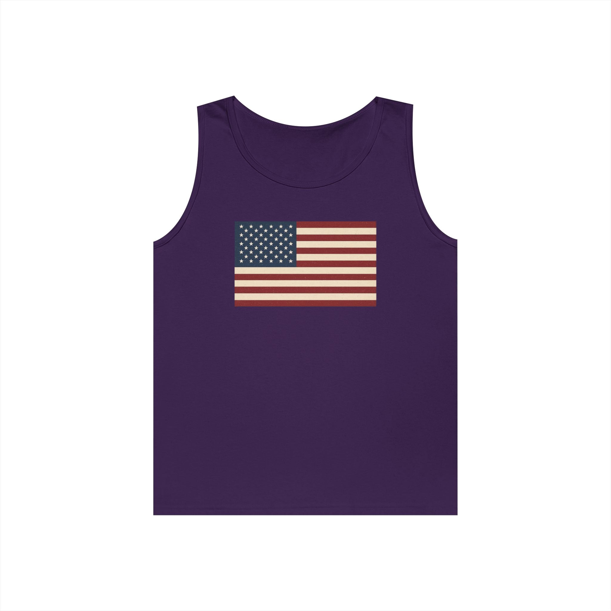 American Flag Heavy Cotton Tank Top