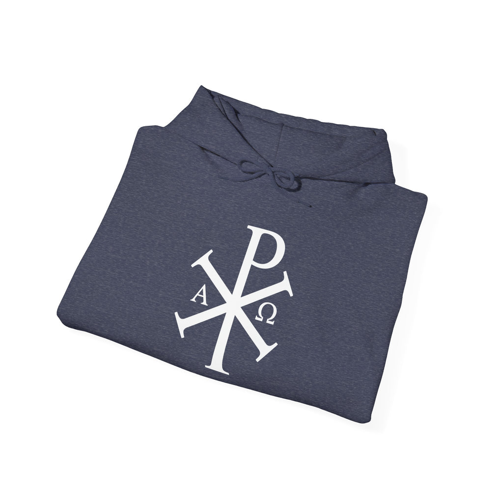 Pi Chi Rho White Design Graphic Pull Over Hoodie Sweatshirt