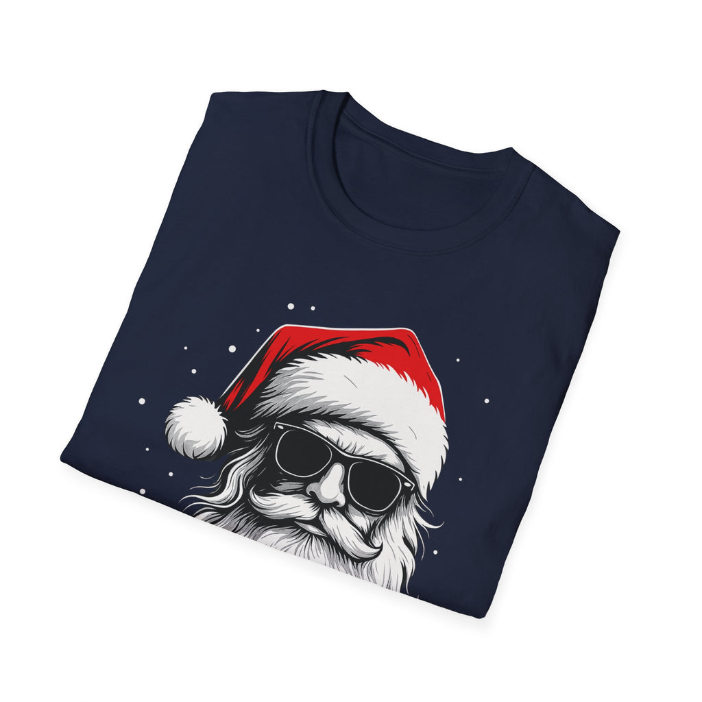 Santa with Sunglasses T-Shirt | Funny Christmas Tee | Cool Holiday Shirt