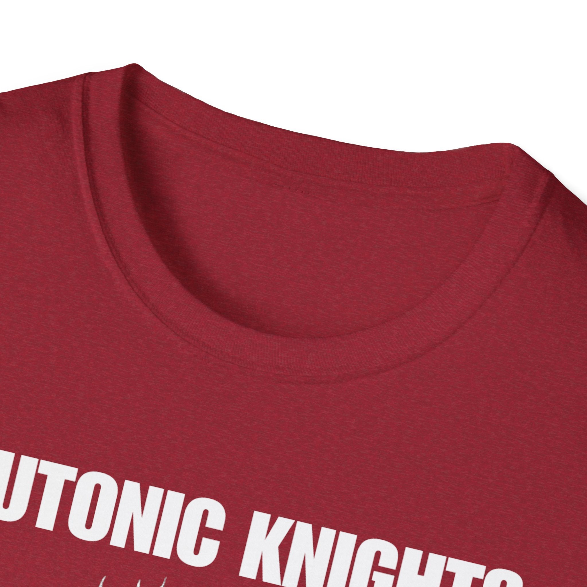 Teutonic Knight With Aura and "Teutonic Knights" Text Soft Style Cotton Shirt T-Shirt