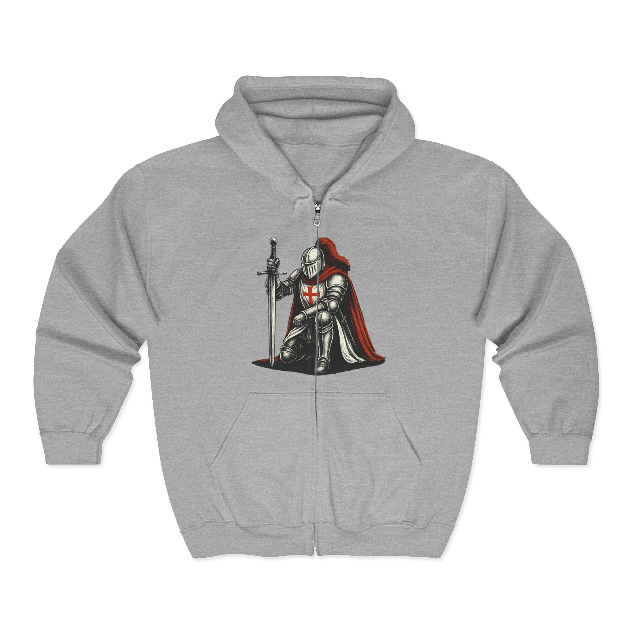 Crusader Knight Zip Up Hoodie