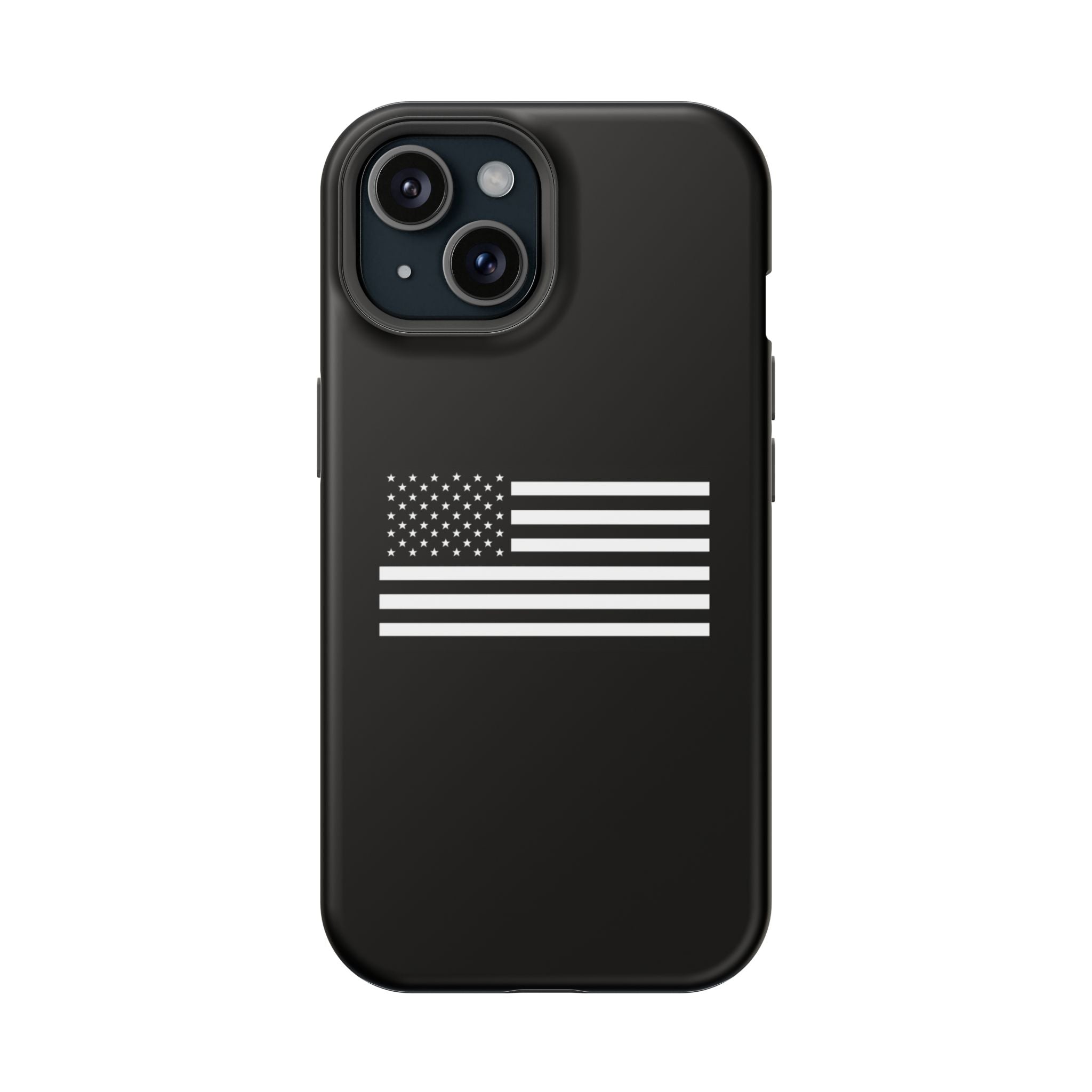 Black and White American Flag Magnetic Impact-Resistant Cases