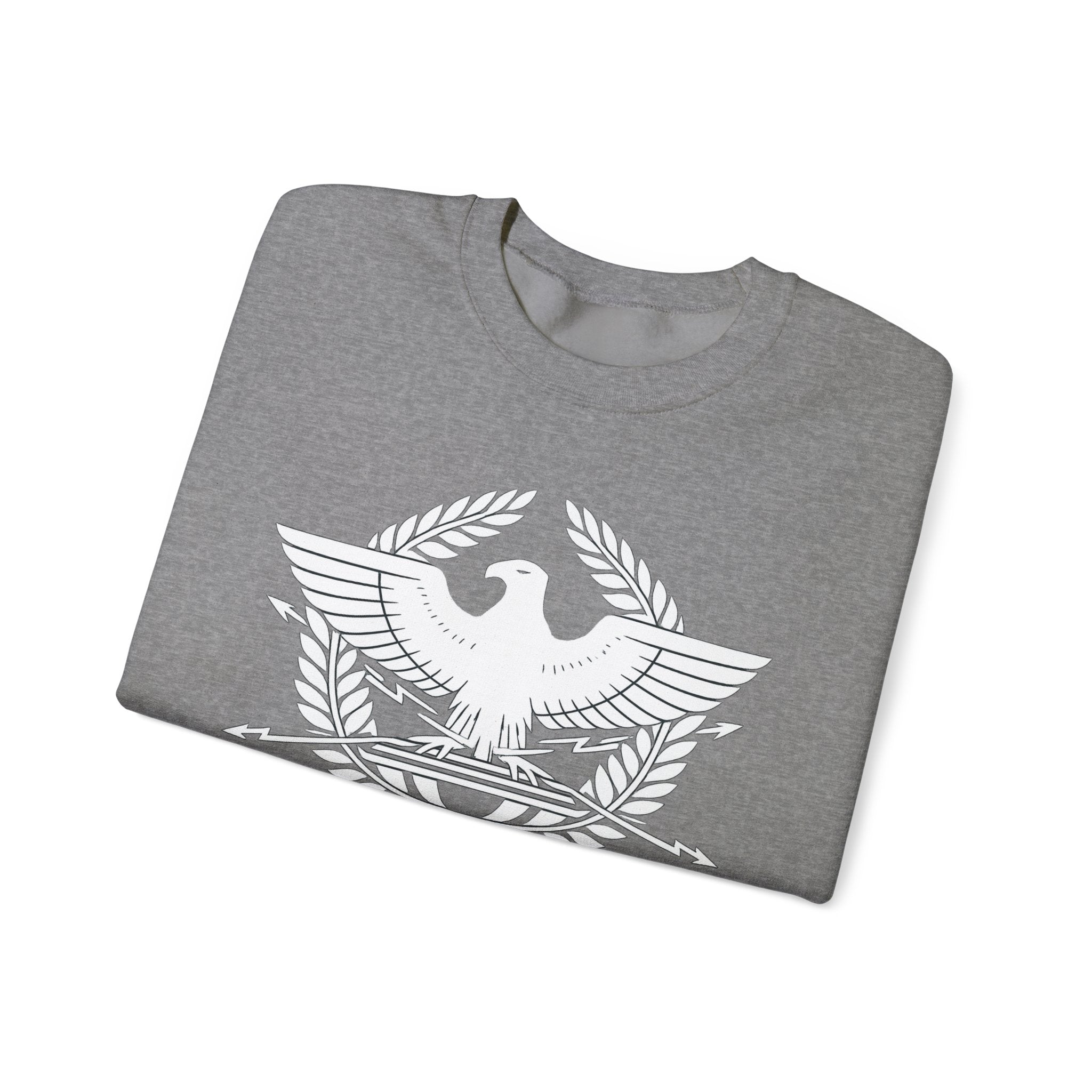 SPQR Roman Eagle White Design Crewneck Sweatshirt