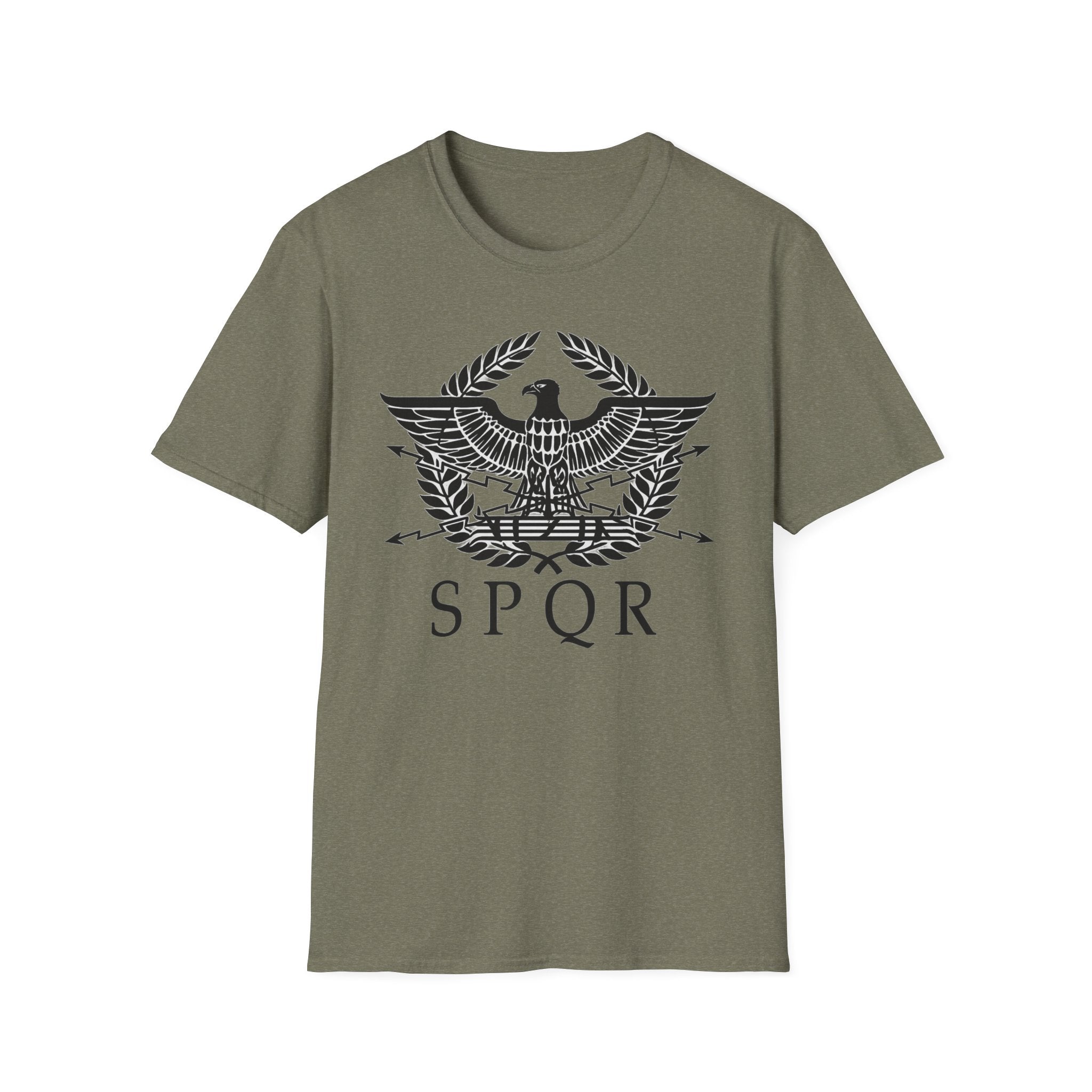 Roman Eagle SPQR Black Design Softstyle T-Shirt