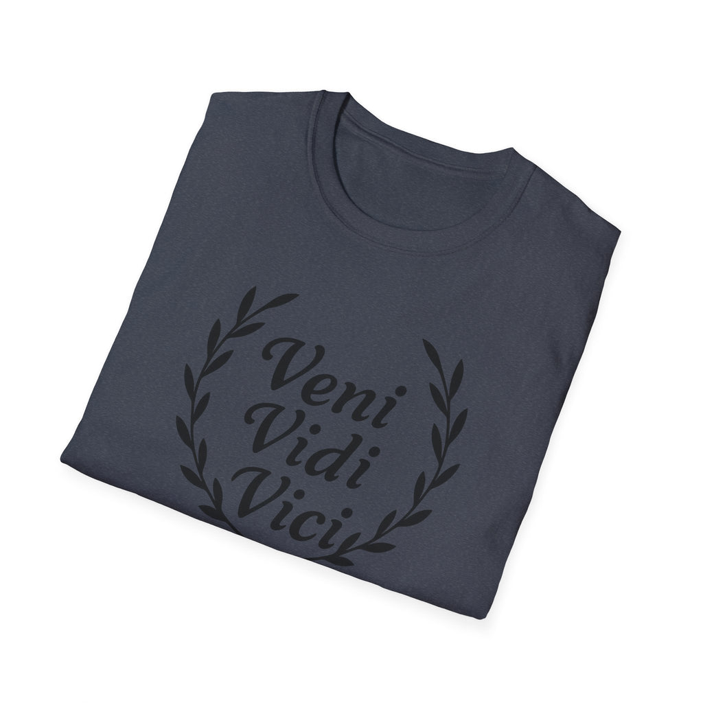 Veni Vidi Vici Black Design T-Shirt