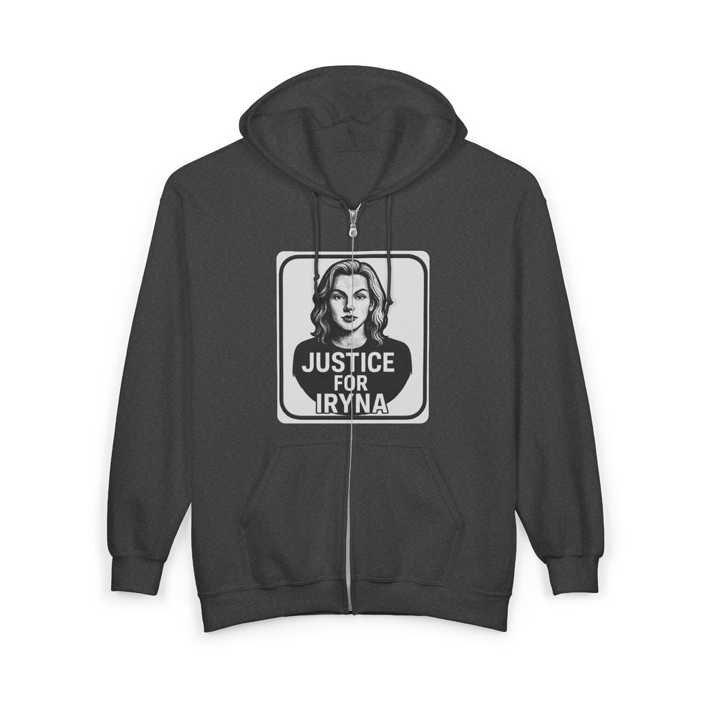 Justice for Iryna Zip-Up Hoodie, Justice for Iryna Zip-Up Sweatshirt