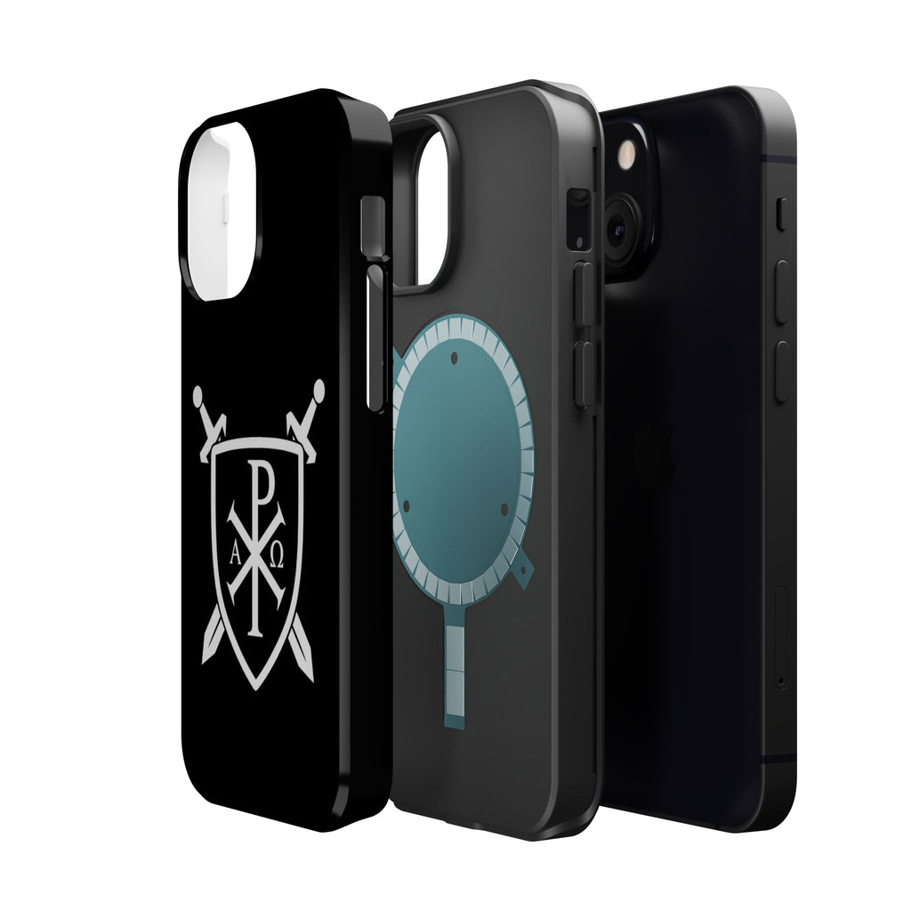 Swords and Shield Pi Chi Rho Graphic Design Magnetic Impact-Resistant Cases