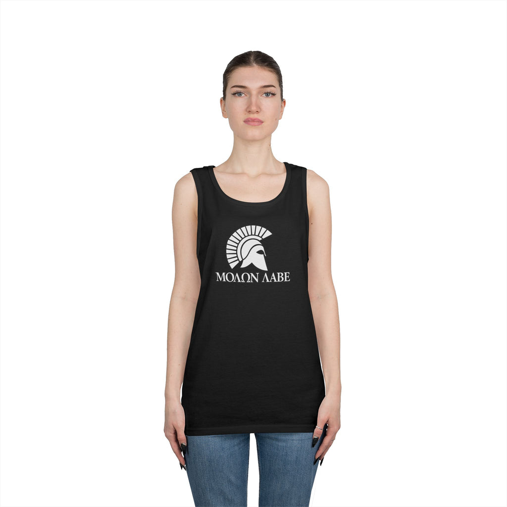 Molon Labe "Come and Take It!" in Greek Heavy Cotton Tank Top