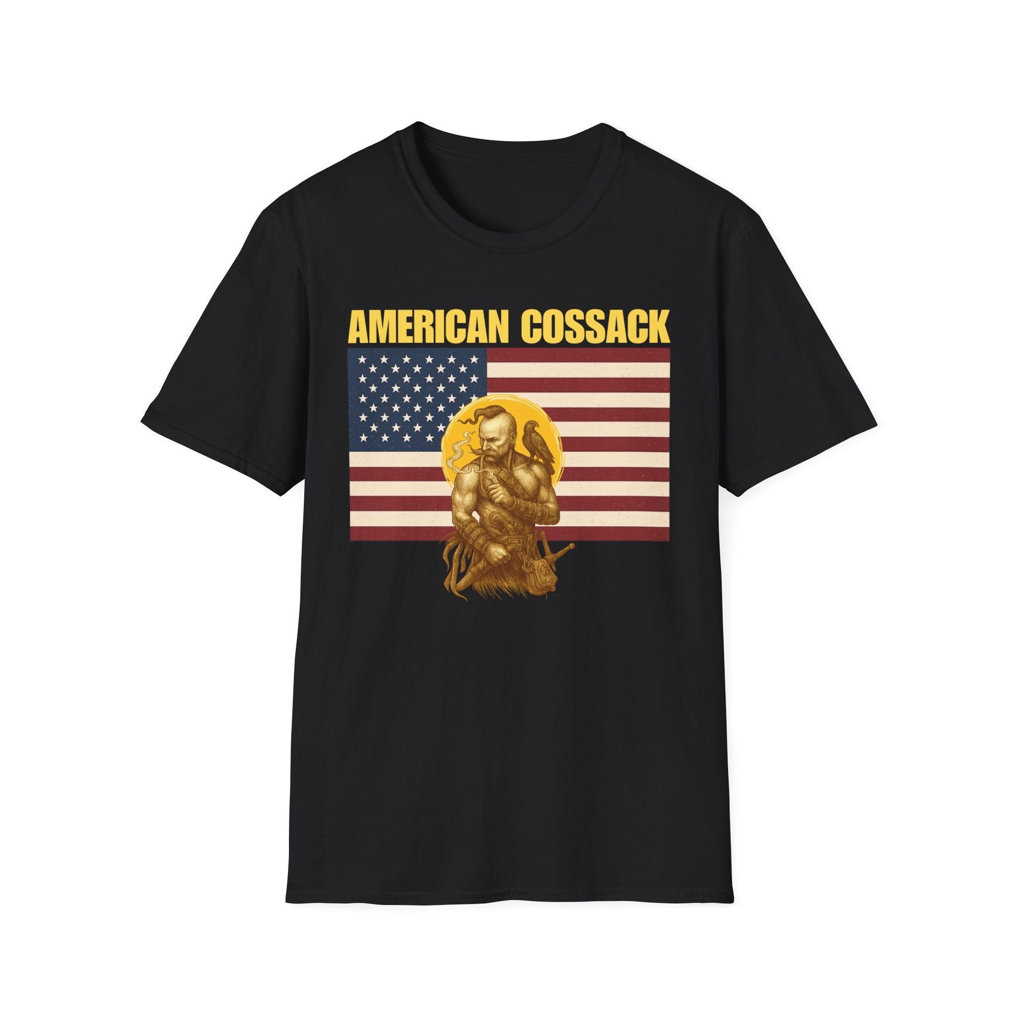 Patriotic American Cossack Alt Design Softstyle T-Shirt