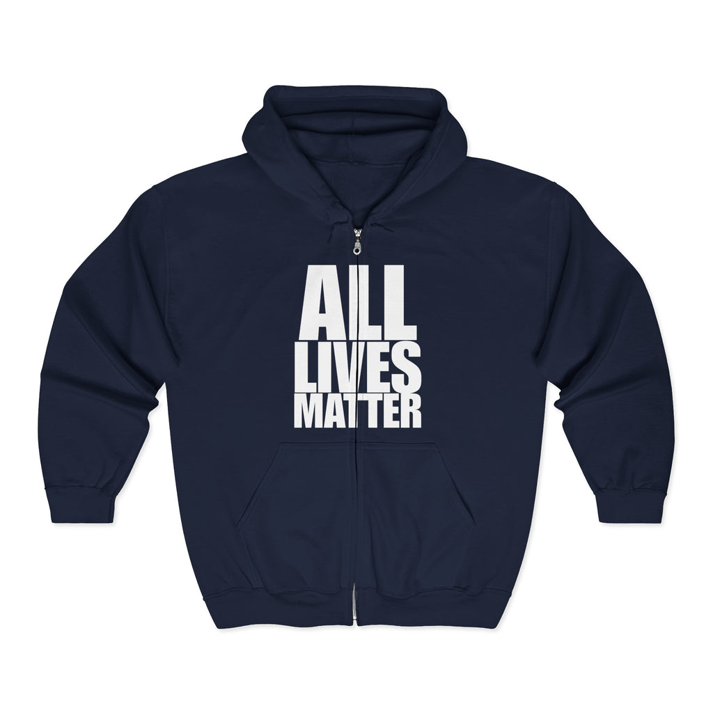 ALL LIVES MATTER Unisex Full Zip Up Hoodie