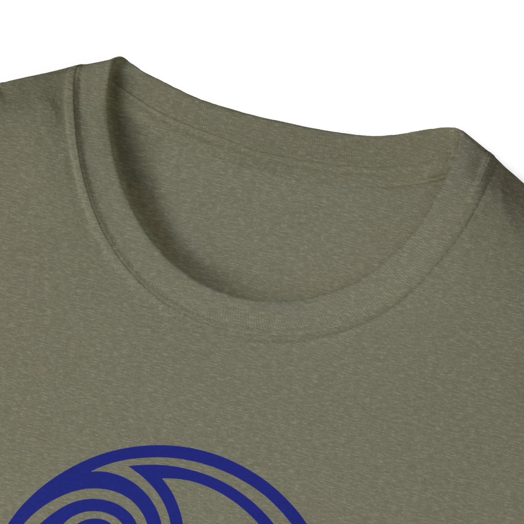 Celtic Spiral Triskele Trinity Symbol Blue Softstyle T-Shirt