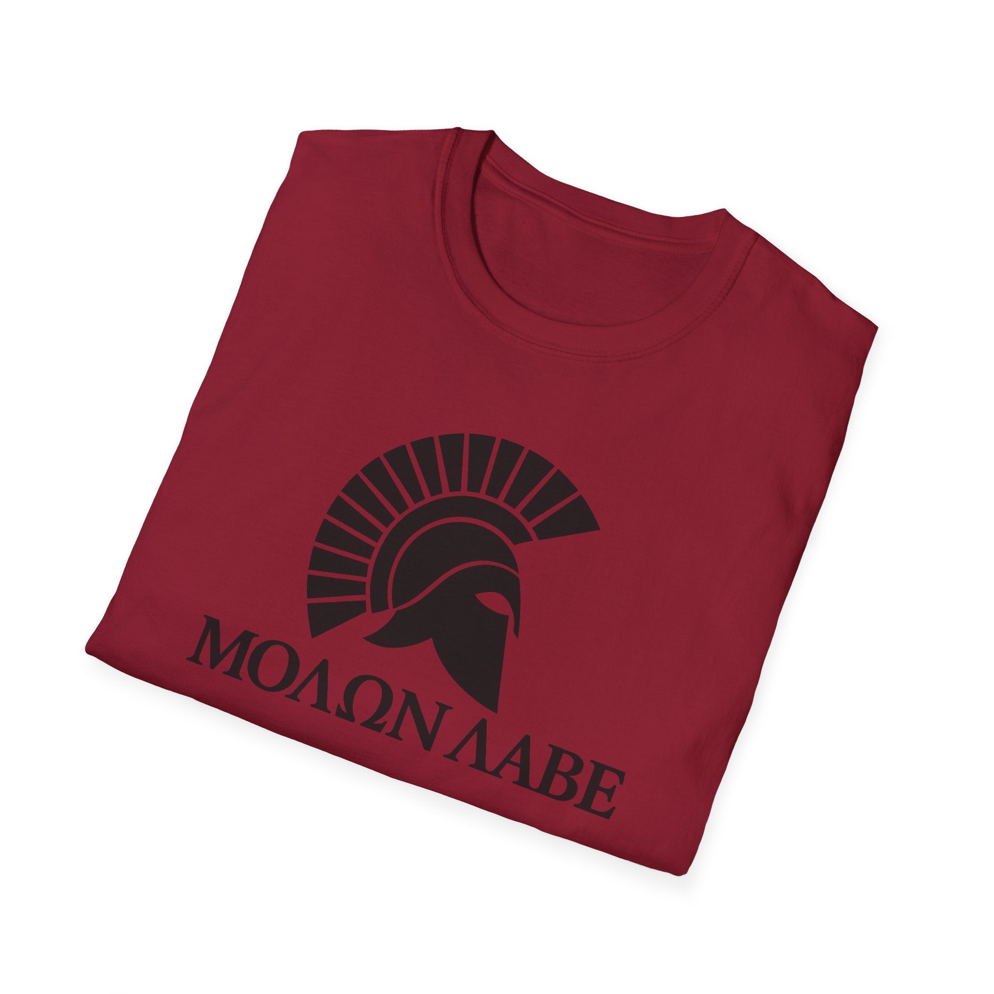 Molon Labe "Come and Take It!" in Greek Black Design Softstyle Cotton T-Shirt Softstyle Cotton T-Shirt