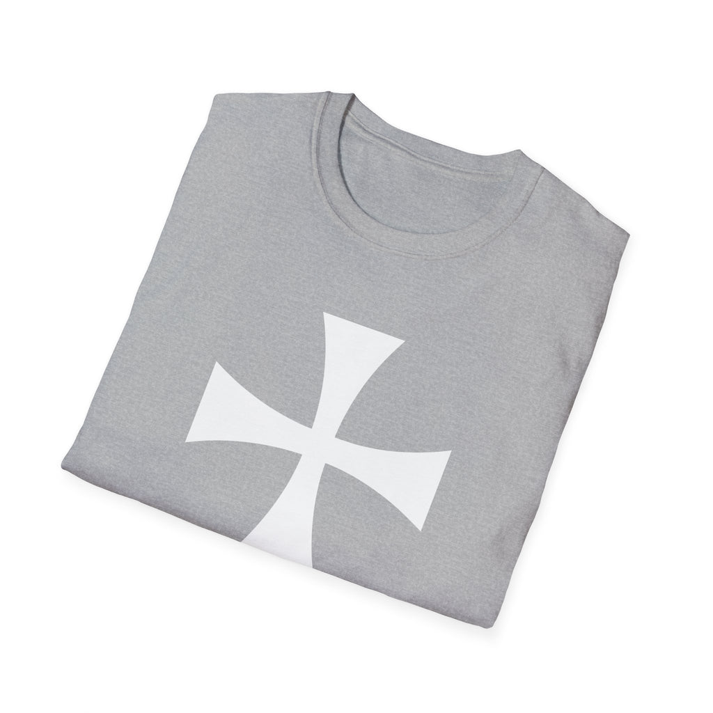 Teutonic Cross White Softstyle Cotton T-Shirt