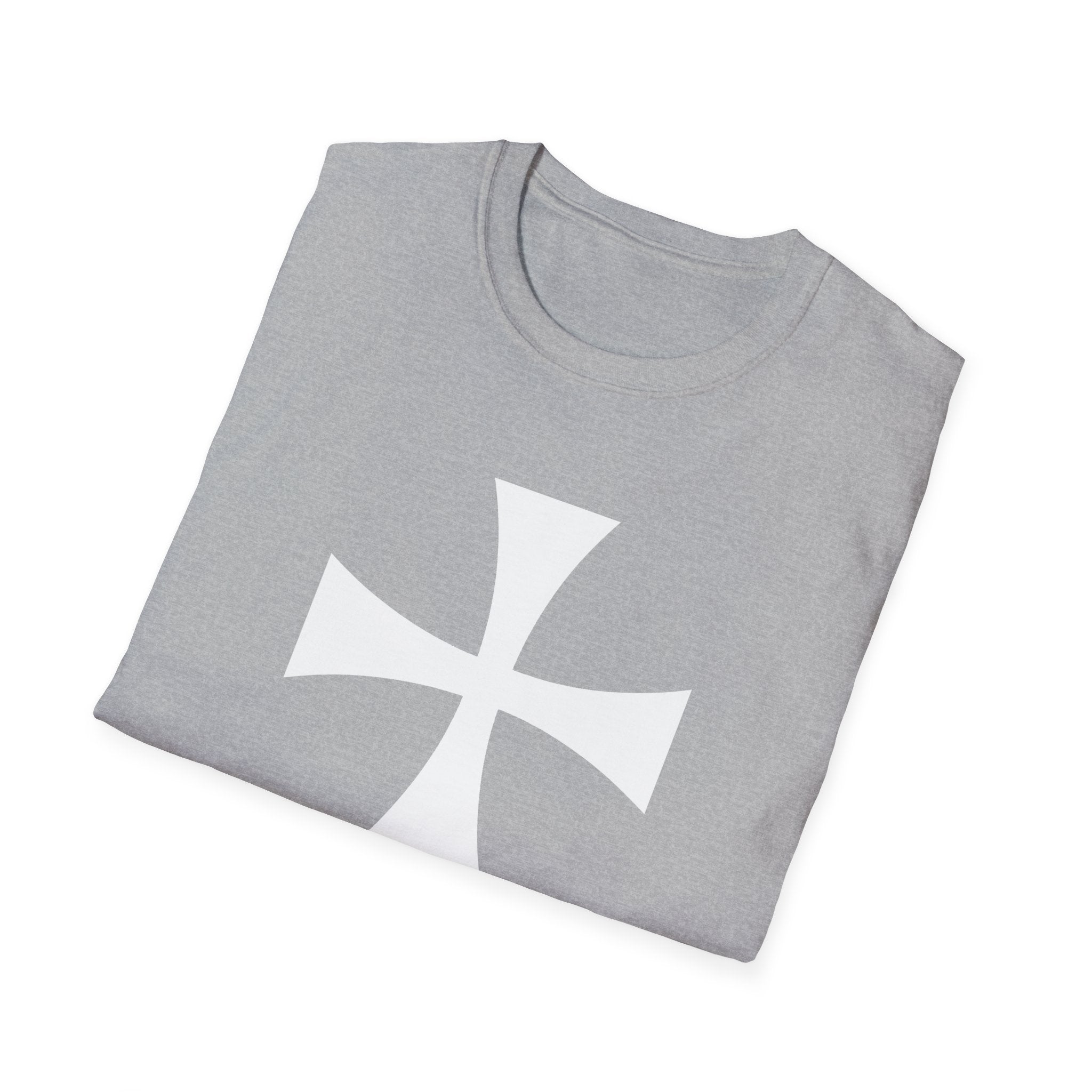 Teutonic Cross White Softstyle Cotton T-Shirt