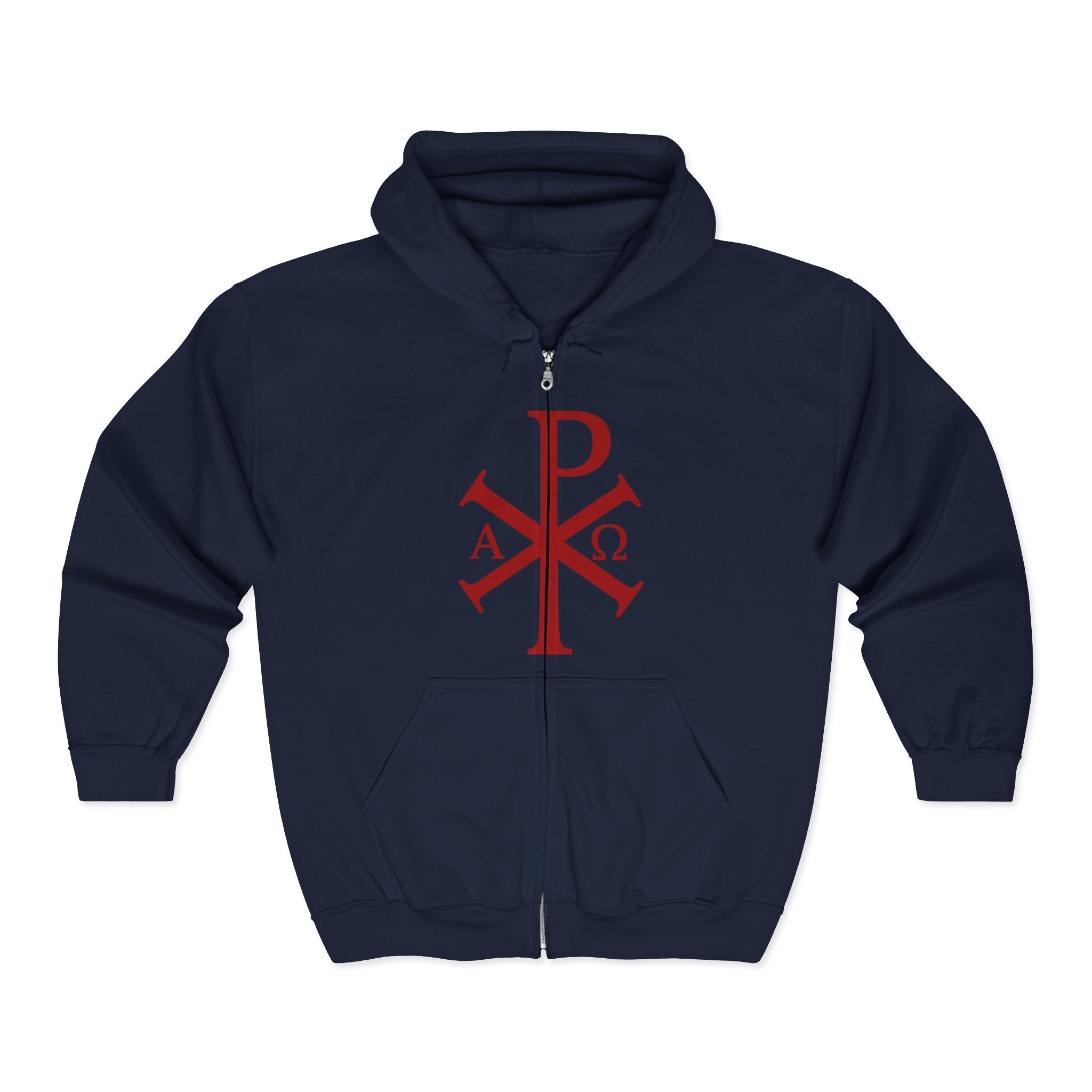 Pi Chi Rho Red Design Graphic Zip Up Hoodie