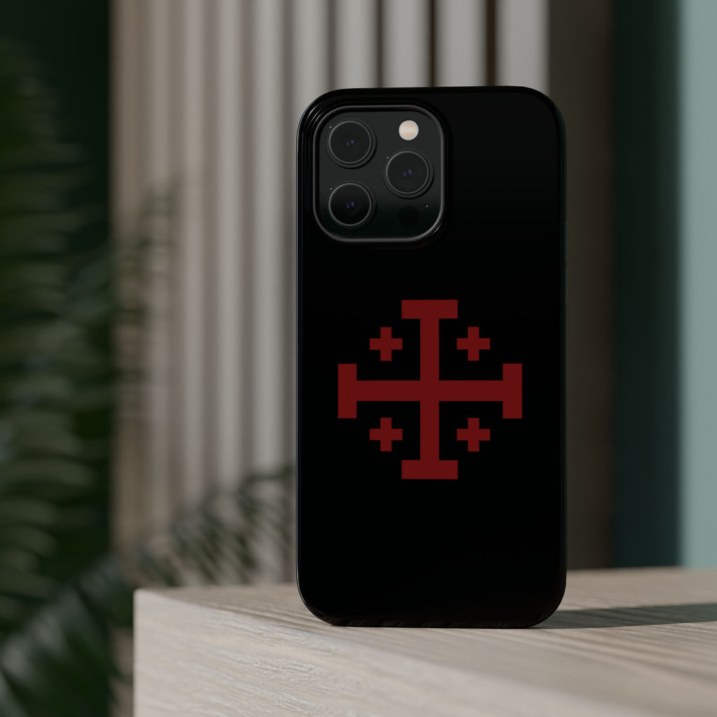 Cross Of Jerusalem Red Design Magnetic Impact-Resistant Cases