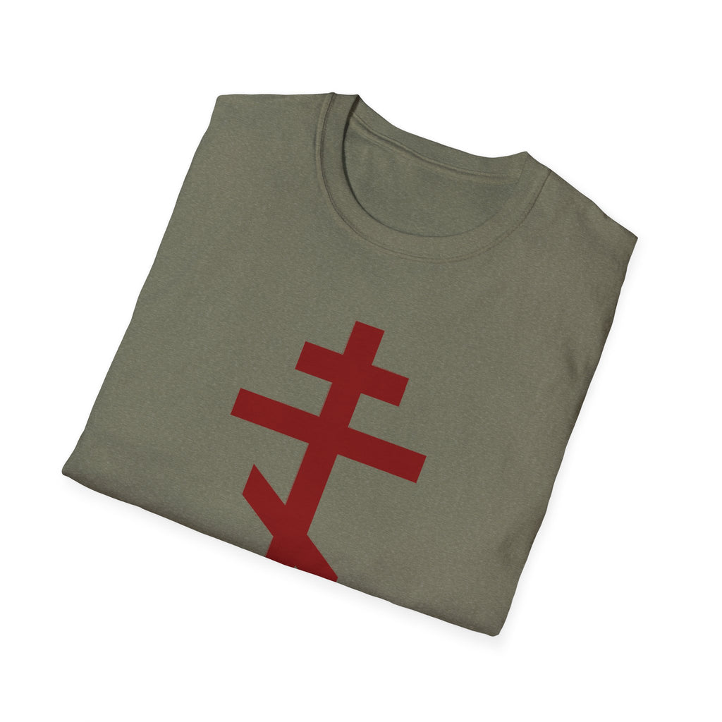 Crucifix Red Unisex Cotton Softstyle T-Shirt