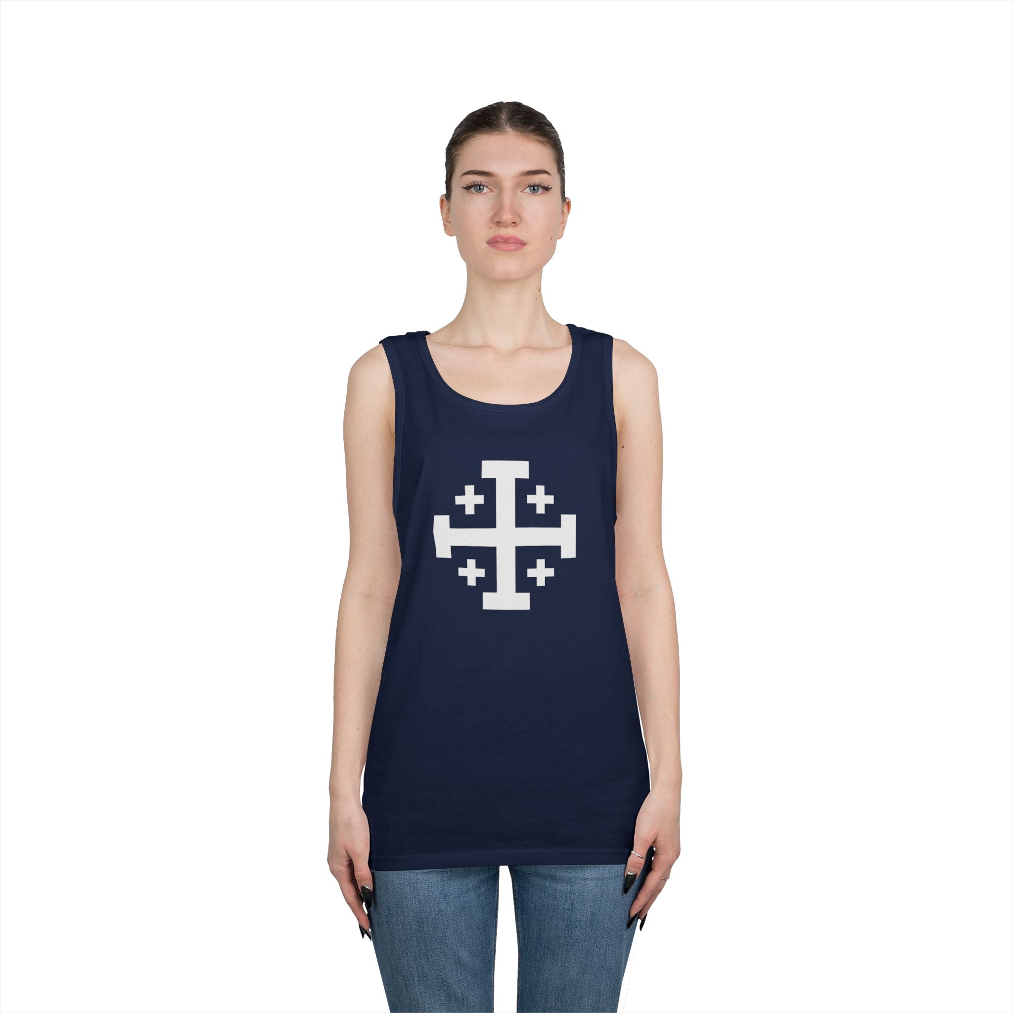 Cross of Jerusalem Unisex Heavy Cotton Tank Top