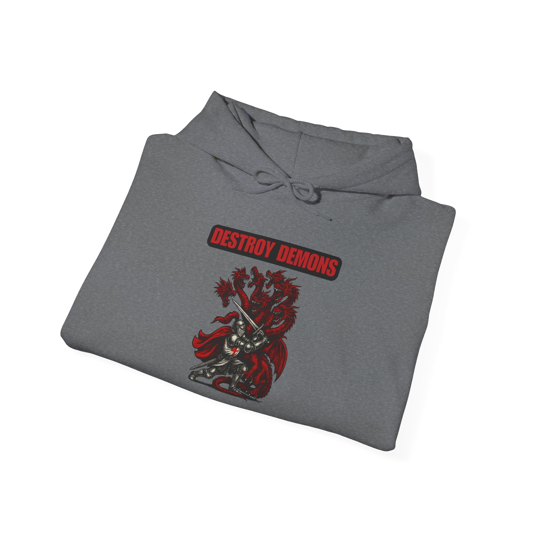 Destroy Demons Crusader Vs Great Red Dragon Hoodie Sweatshirt