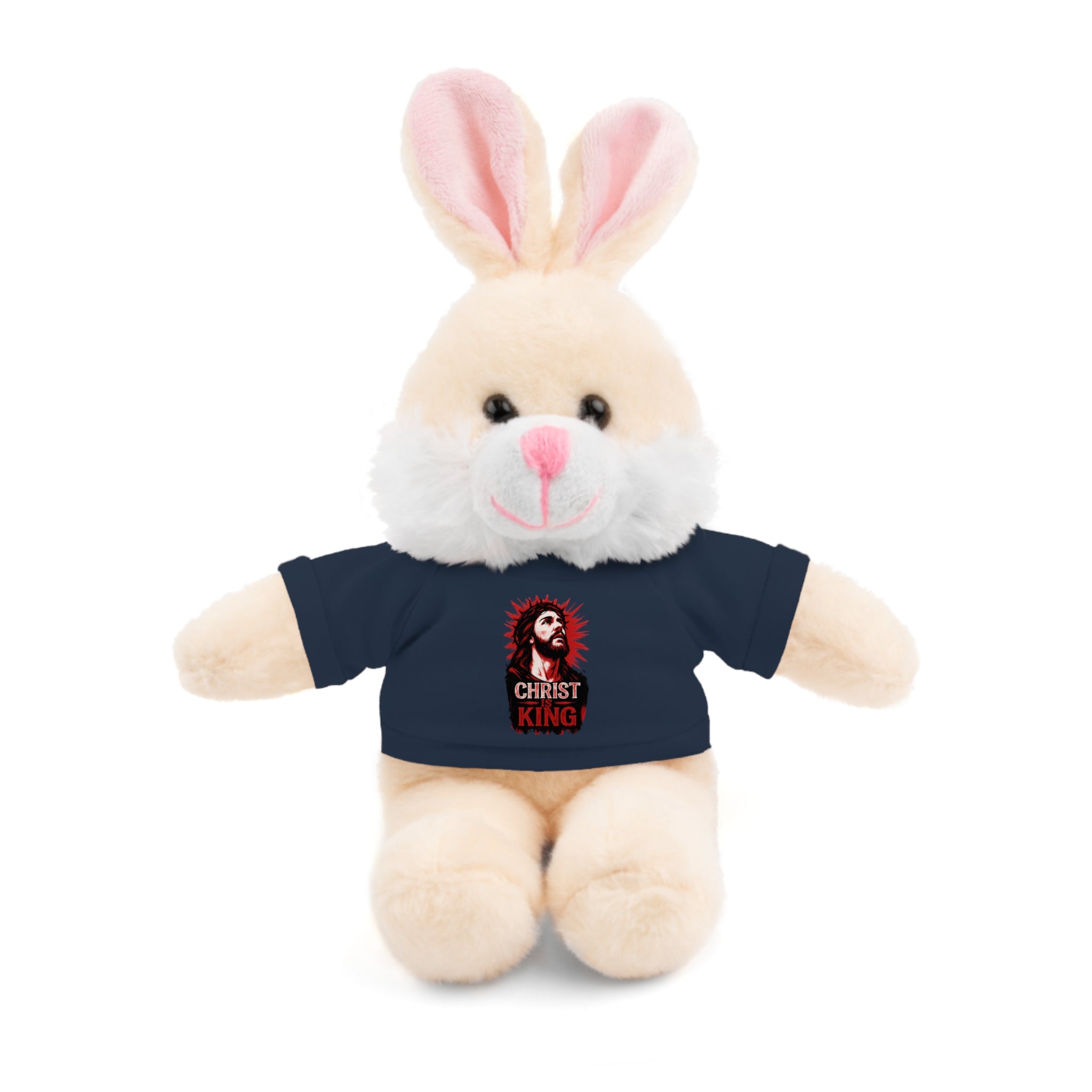 Christ is King Cute Stuffed Animal Tee Bear, Plush Bear with Shirt
