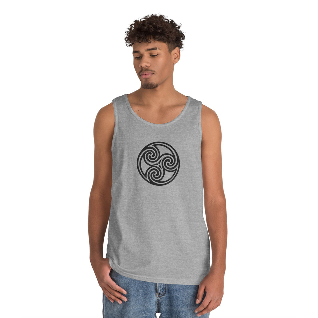 Celtic Spiral Triskele Symbol Black Unisex Tank Top