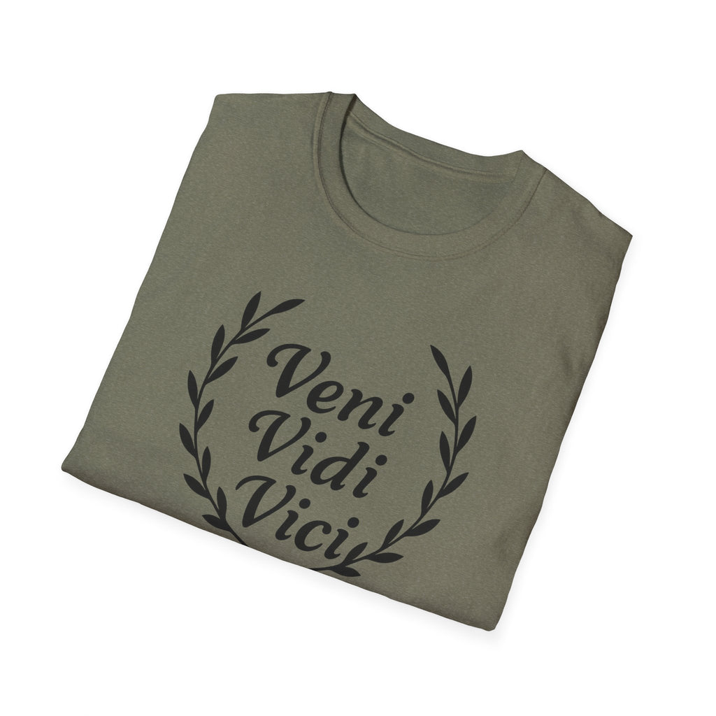 Veni Vidi Vici Black Design T-Shirt