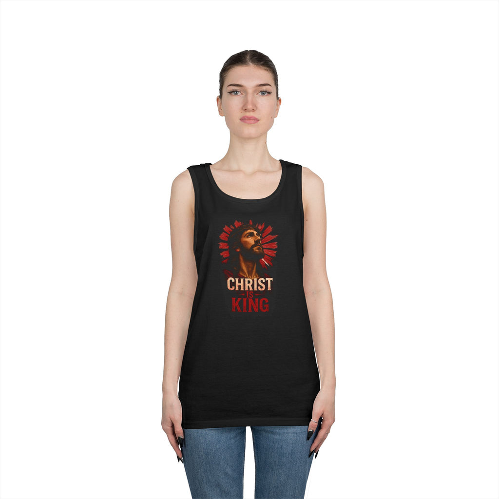 Christ is King Heavy Cotton Tank Top