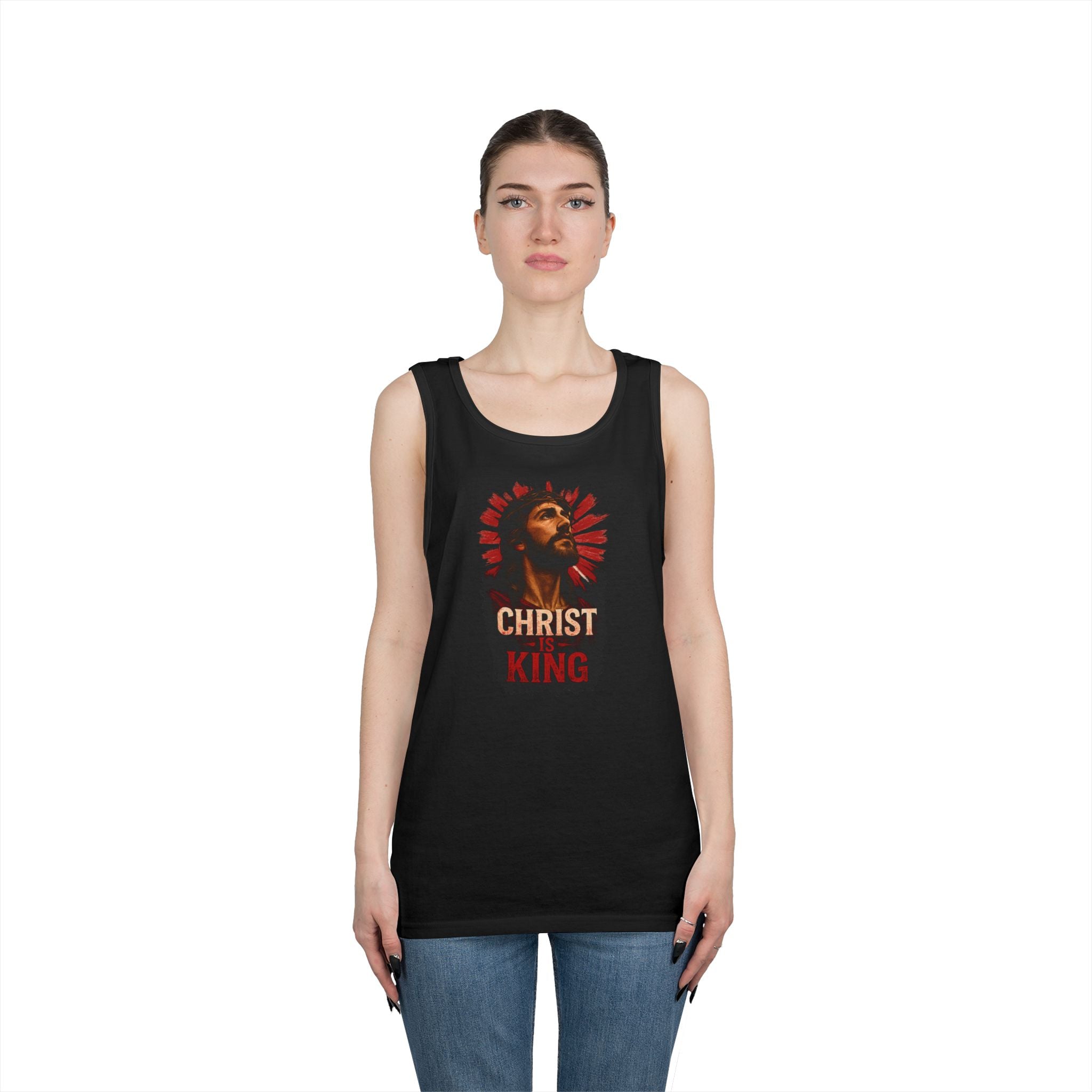 Christ is King Heavy Cotton Tank Top