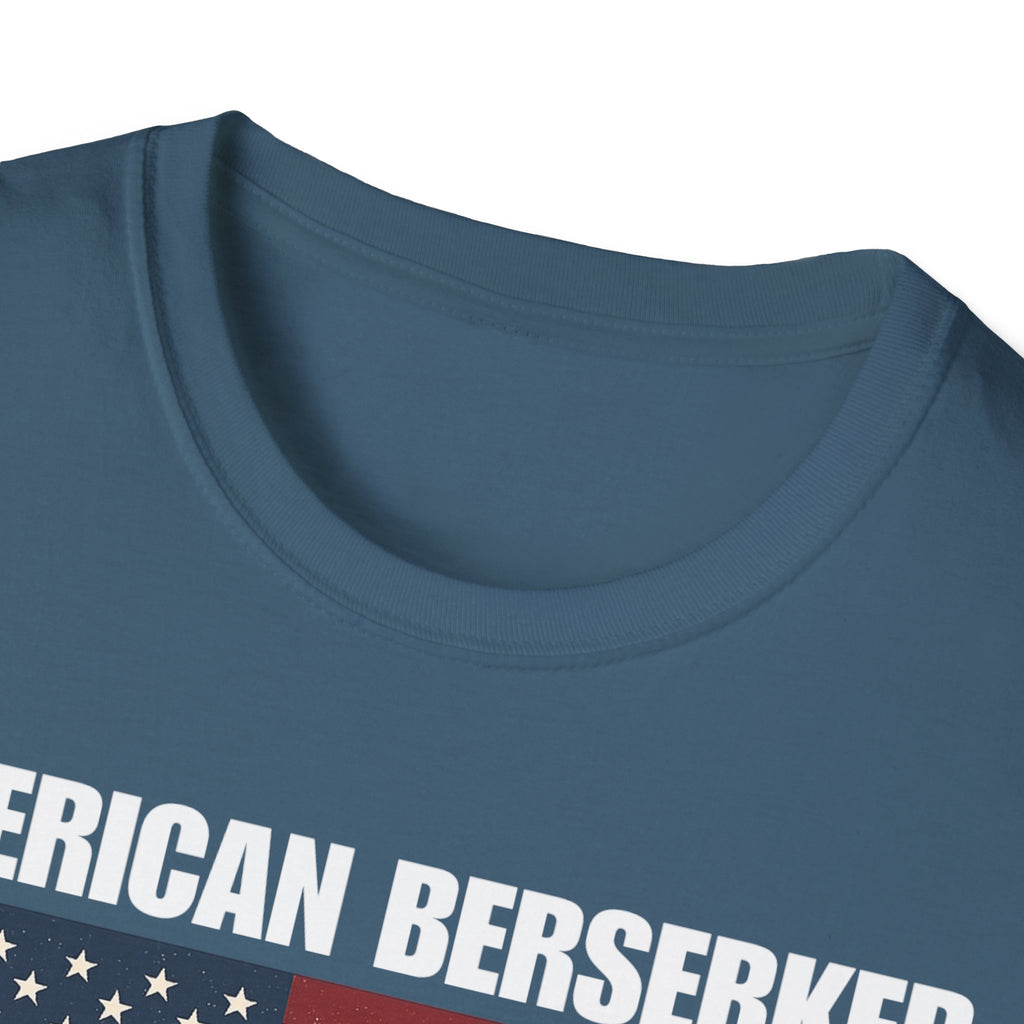 Bold American Berserker Graphic Softstyle Cotton T-Shirt