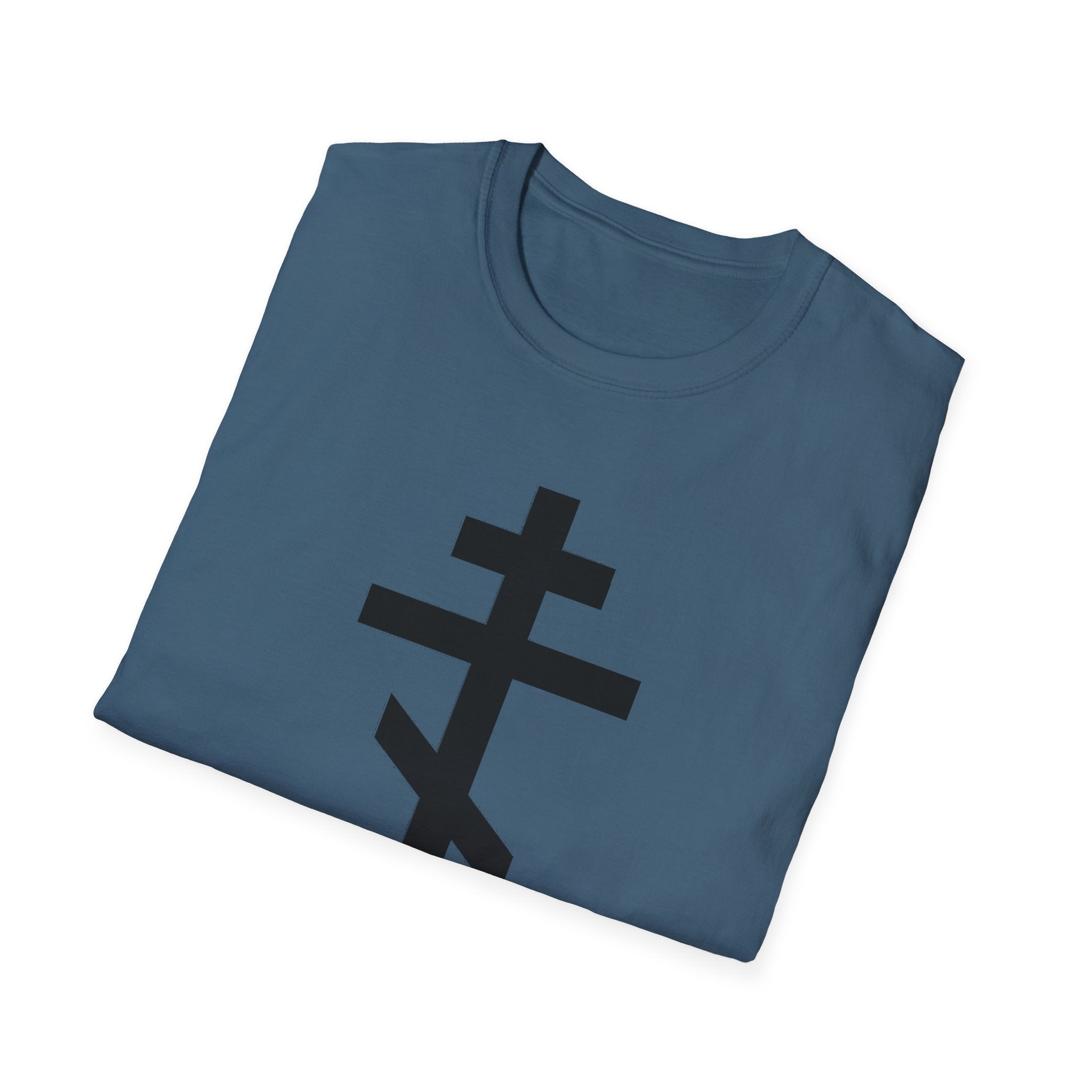 Crucifix Black Unisex Cotton Softstyle T-Shirt