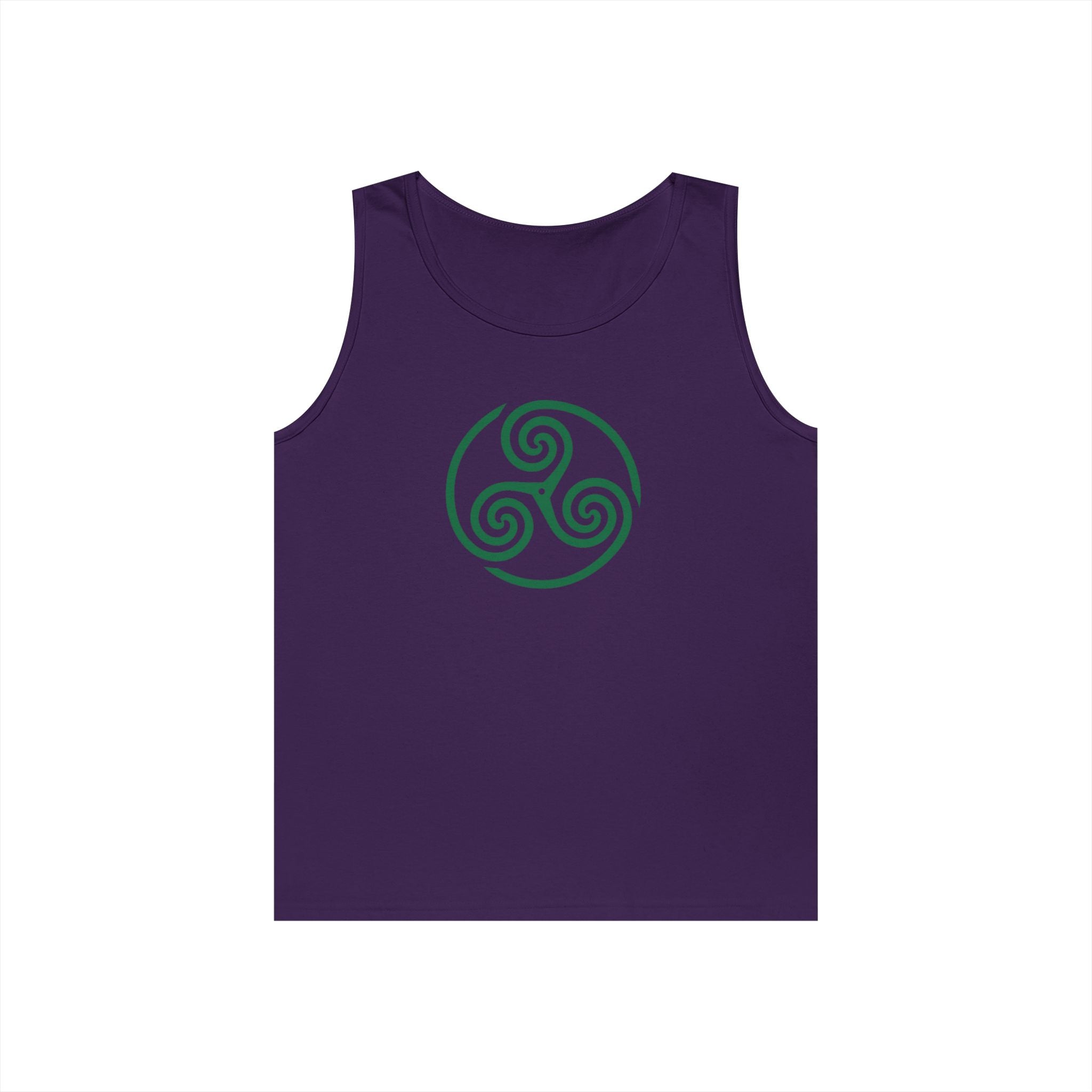 Celtic Spiral Triskele Symbol Alt Design Green Unisex Tank Top
