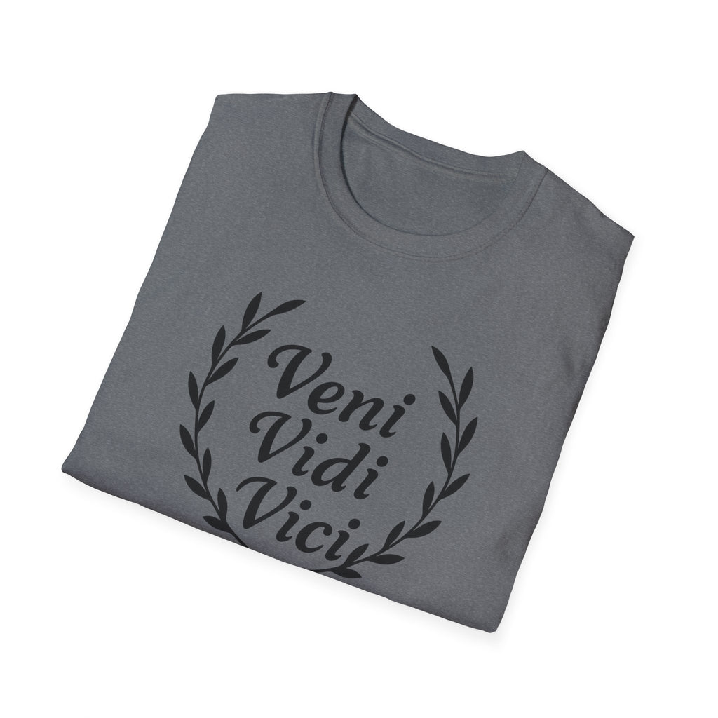 Veni Vidi Vici Black Design T-Shirt