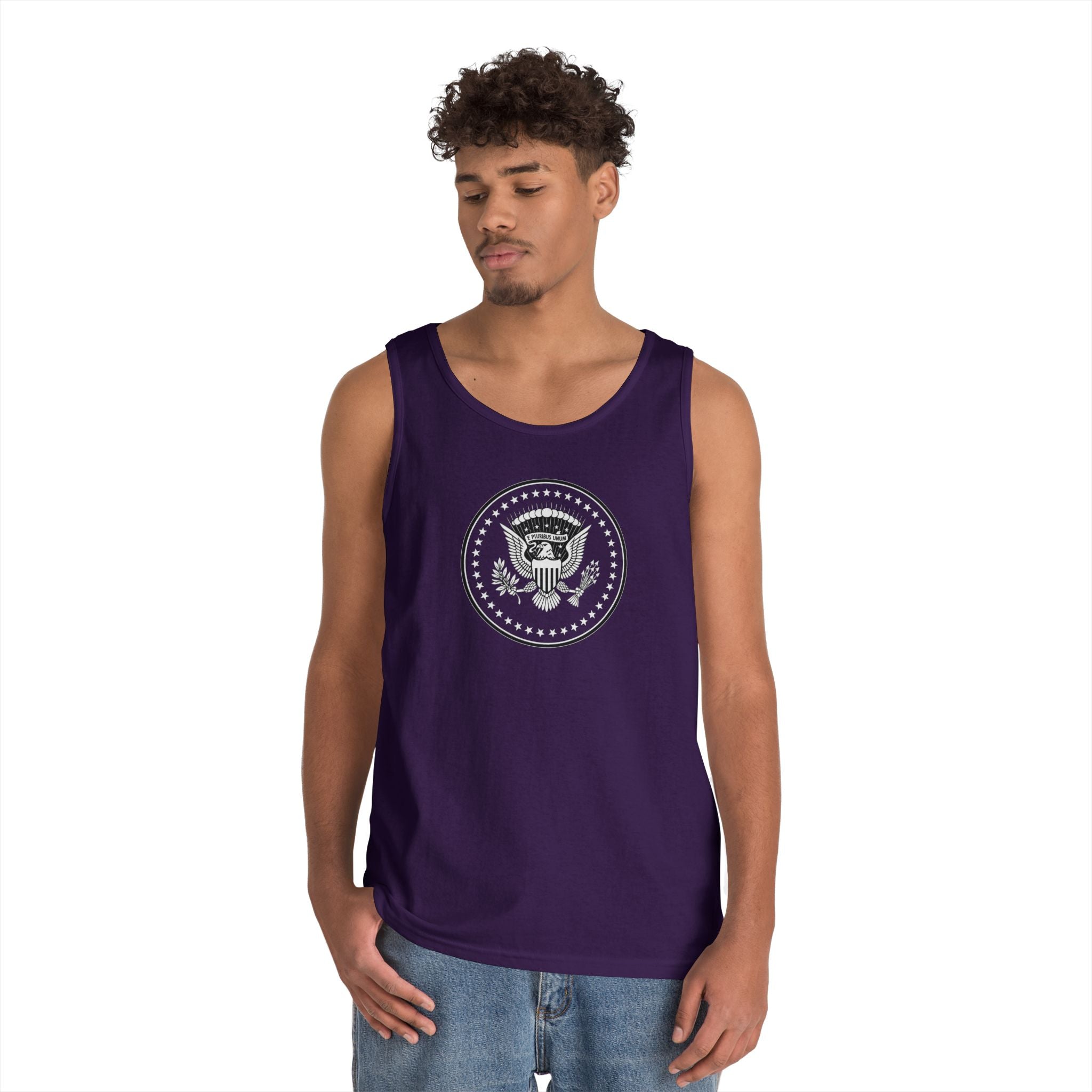 American Eagle Presidential Seal Transparent Design Unisex Heavy Cotton Tank Top