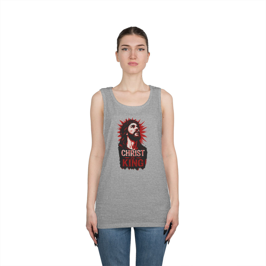 Christ is King Unisex Heavy Cotton Tank Top