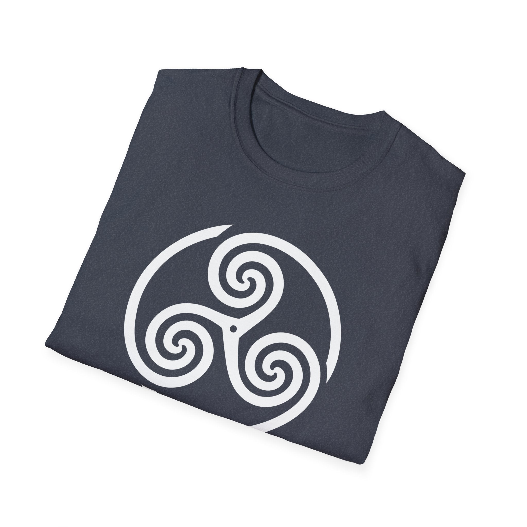 Celtic Spiral Triskele Symbol Alt Design White Unisex Tank Top
