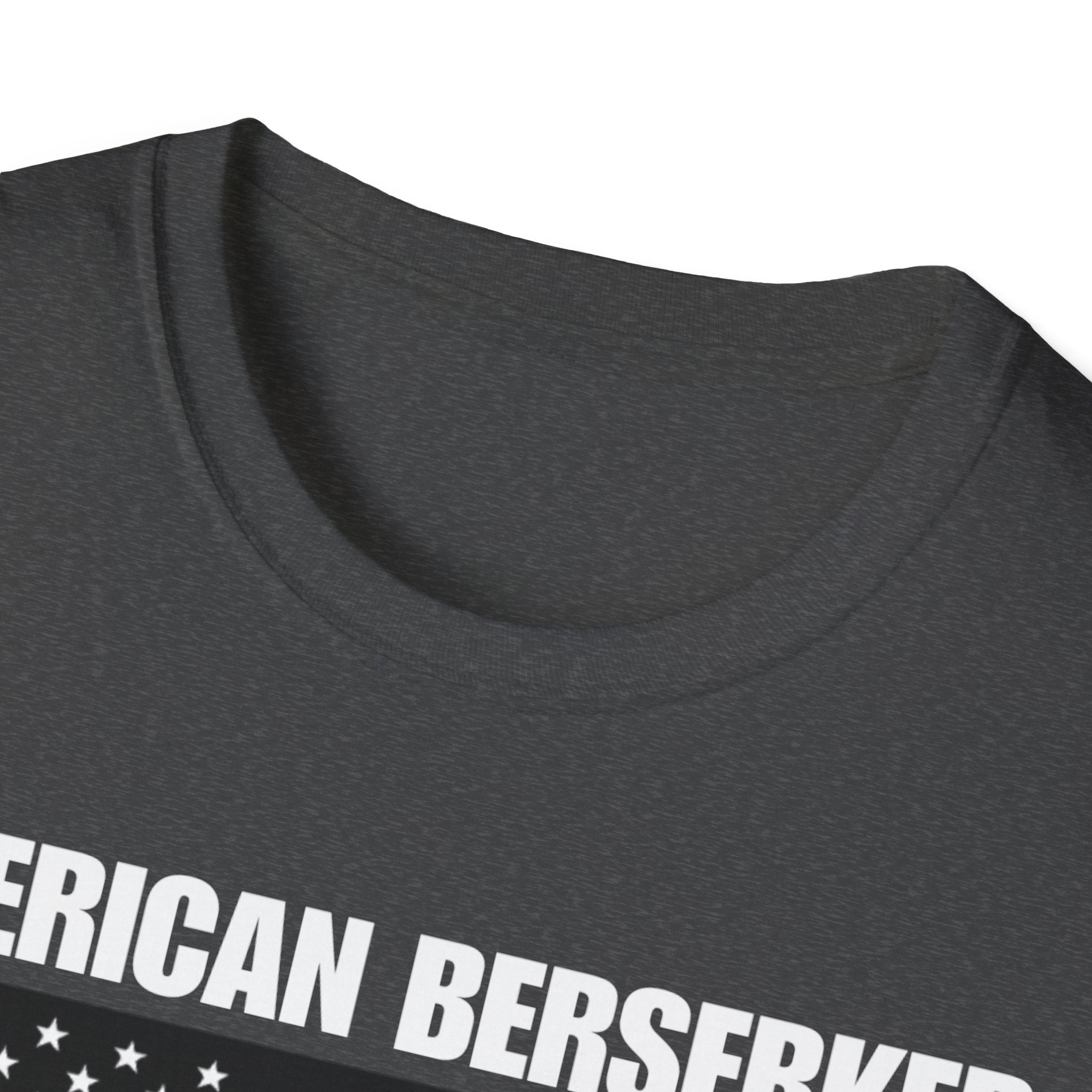 Bold American Berserker Black and White Softstyle T-Shirt
