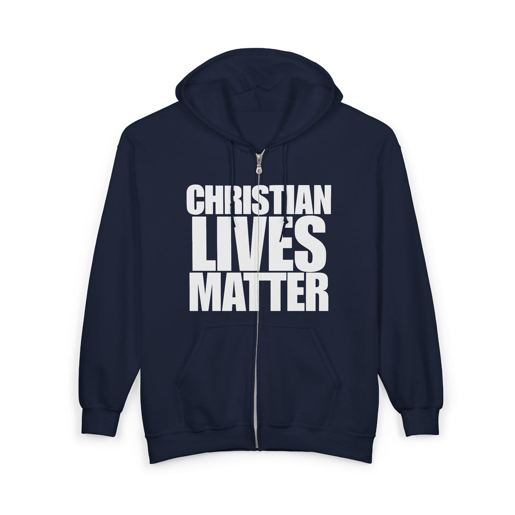 Christian Lives Matter Hoodie - Unisex Heavy Blend Zipper Sweatshirt