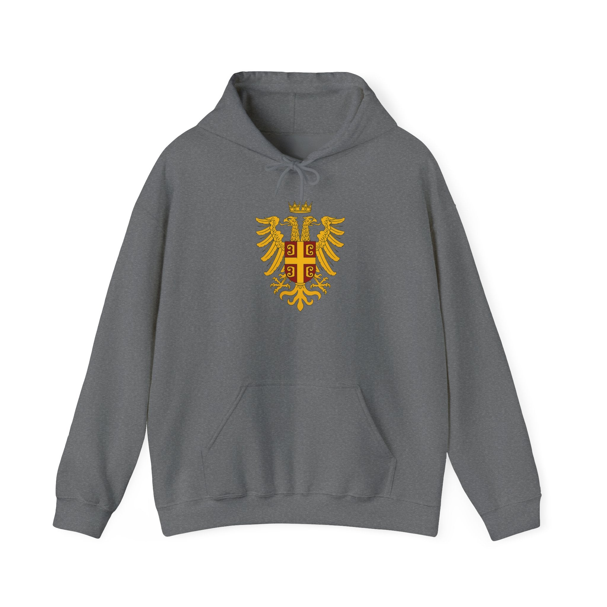 Byzantine Eagle Crest Graphic Pull Over Hoodie Sweatshirt