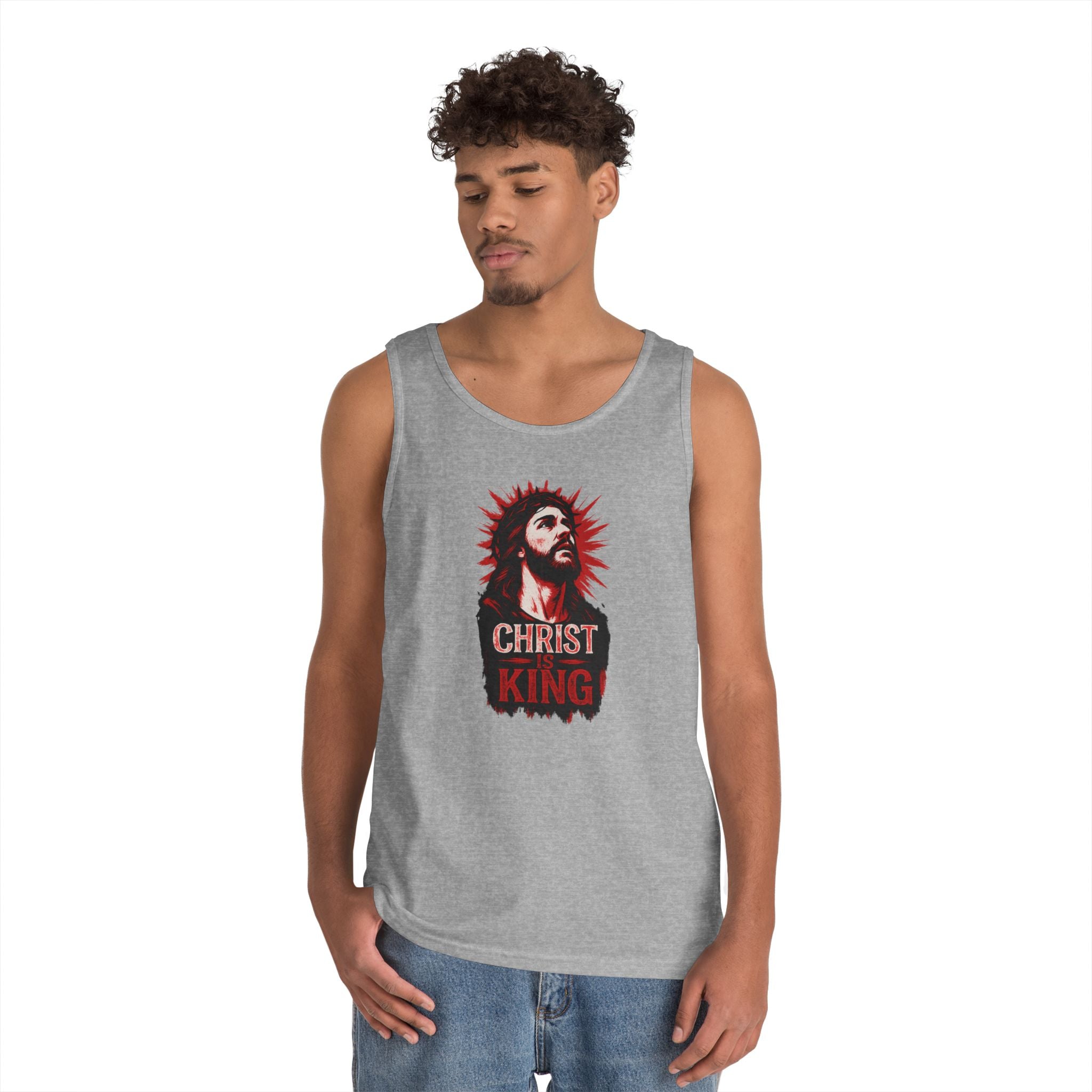 Christ is King Unisex Heavy Cotton Tank Top