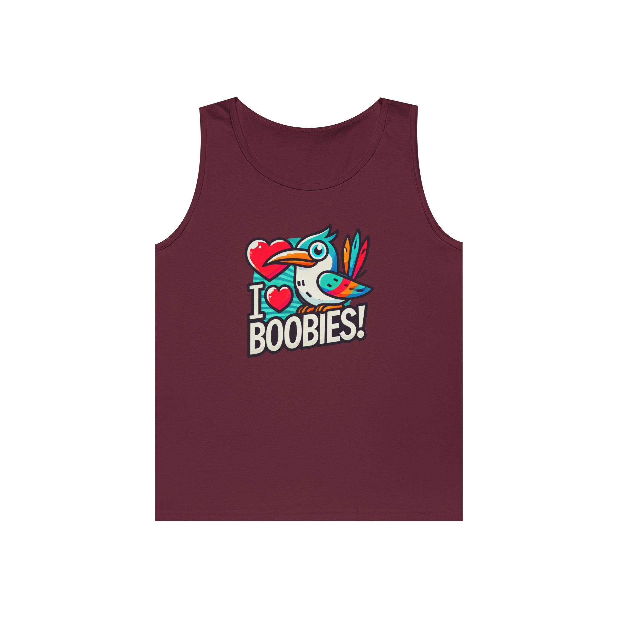 Funny 'I Love Boobies!' Boobie Bird Unisex Heavy Cotton Tank Top