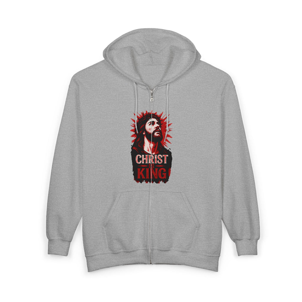 Christ is King Unisex Zip-Up Hoodie, Christ is King Zip-Up Sweatshirt