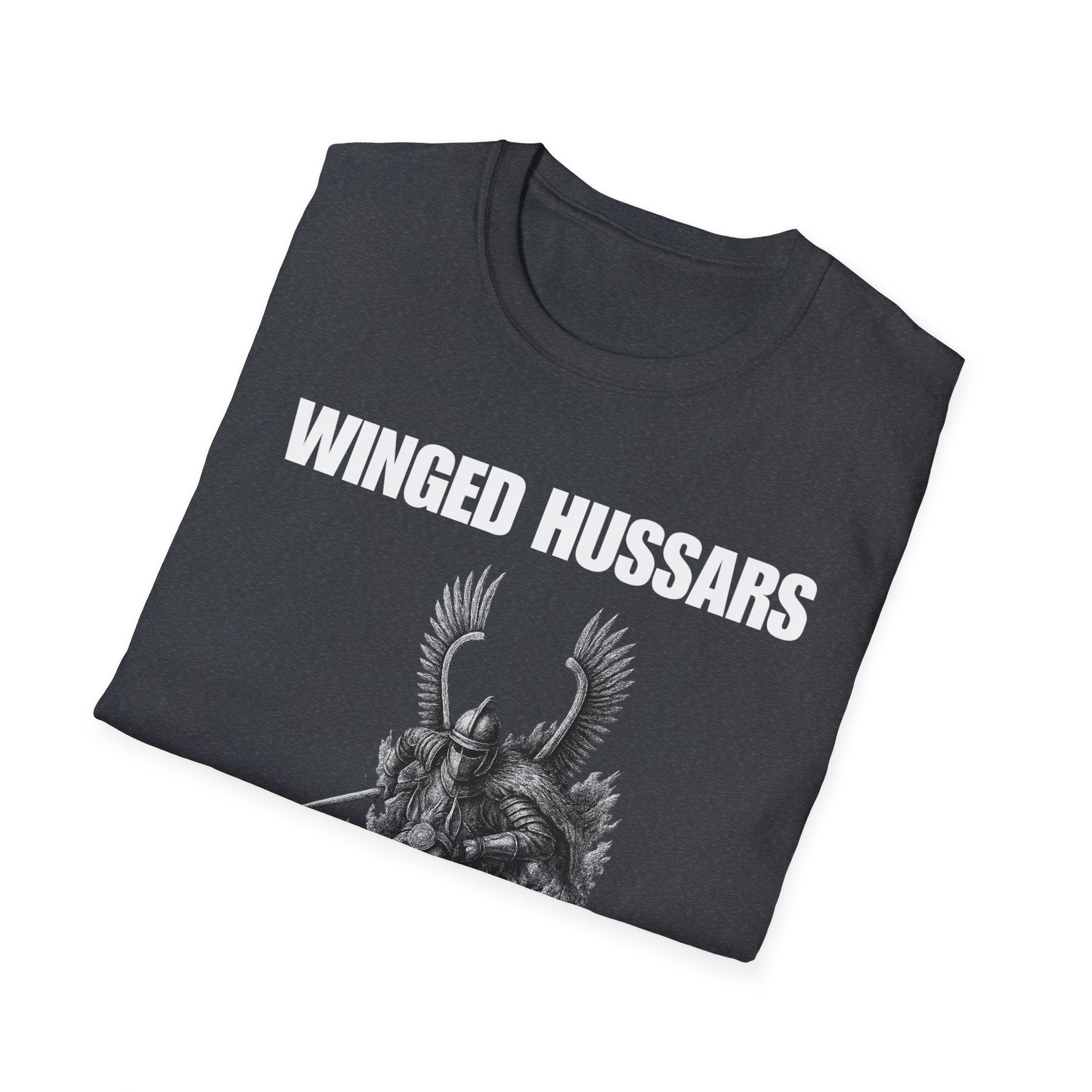 Winged Hussar White Design Softstyle Cotton T-Shirt