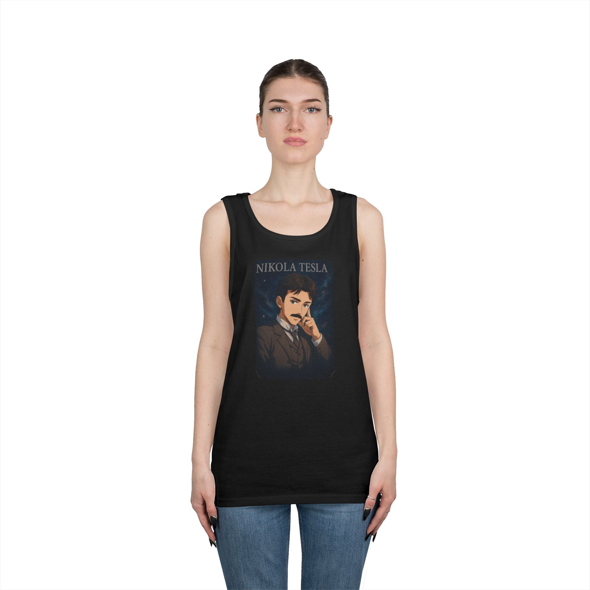 Nikola Tesla Unisex Heavy Cotton Tank Top