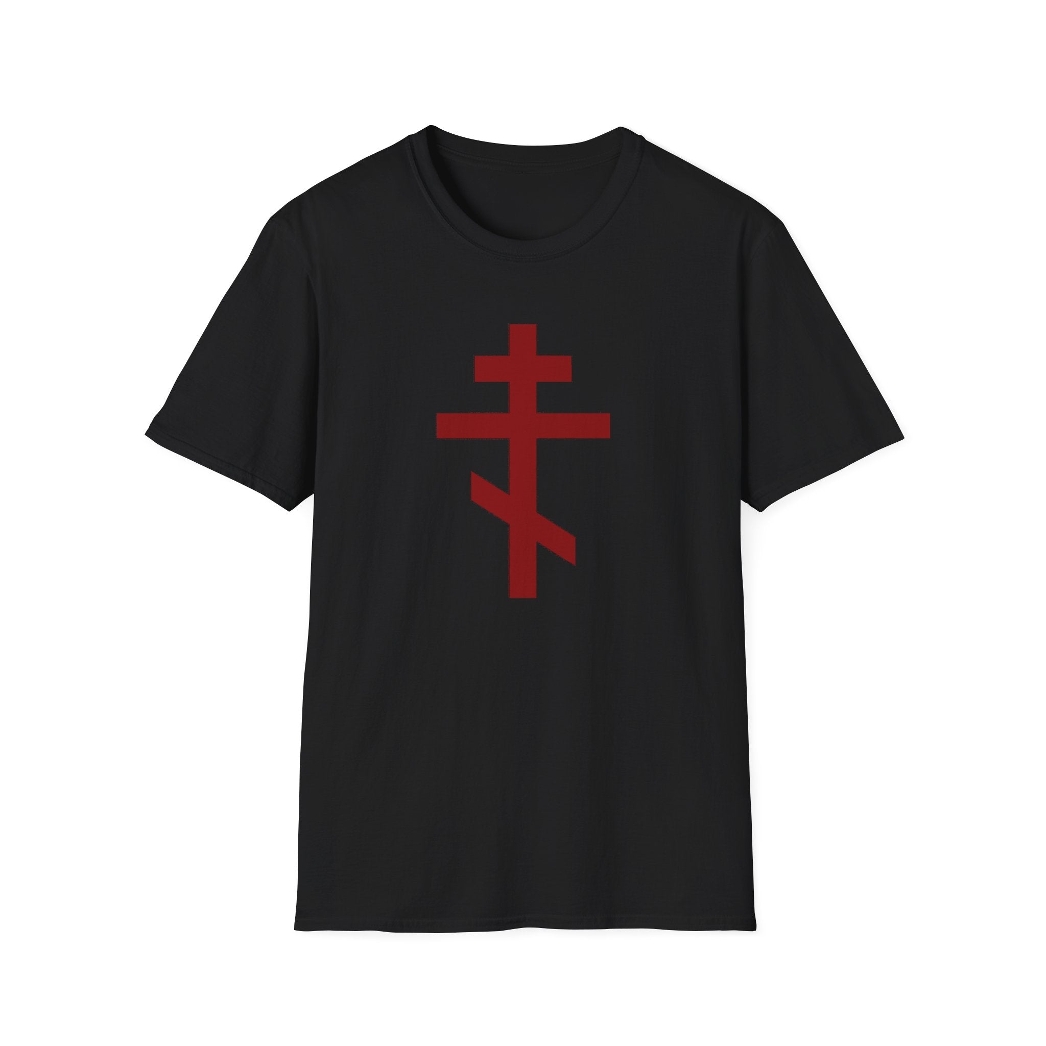 Crucifix Red Unisex Cotton Softstyle T-Shirt